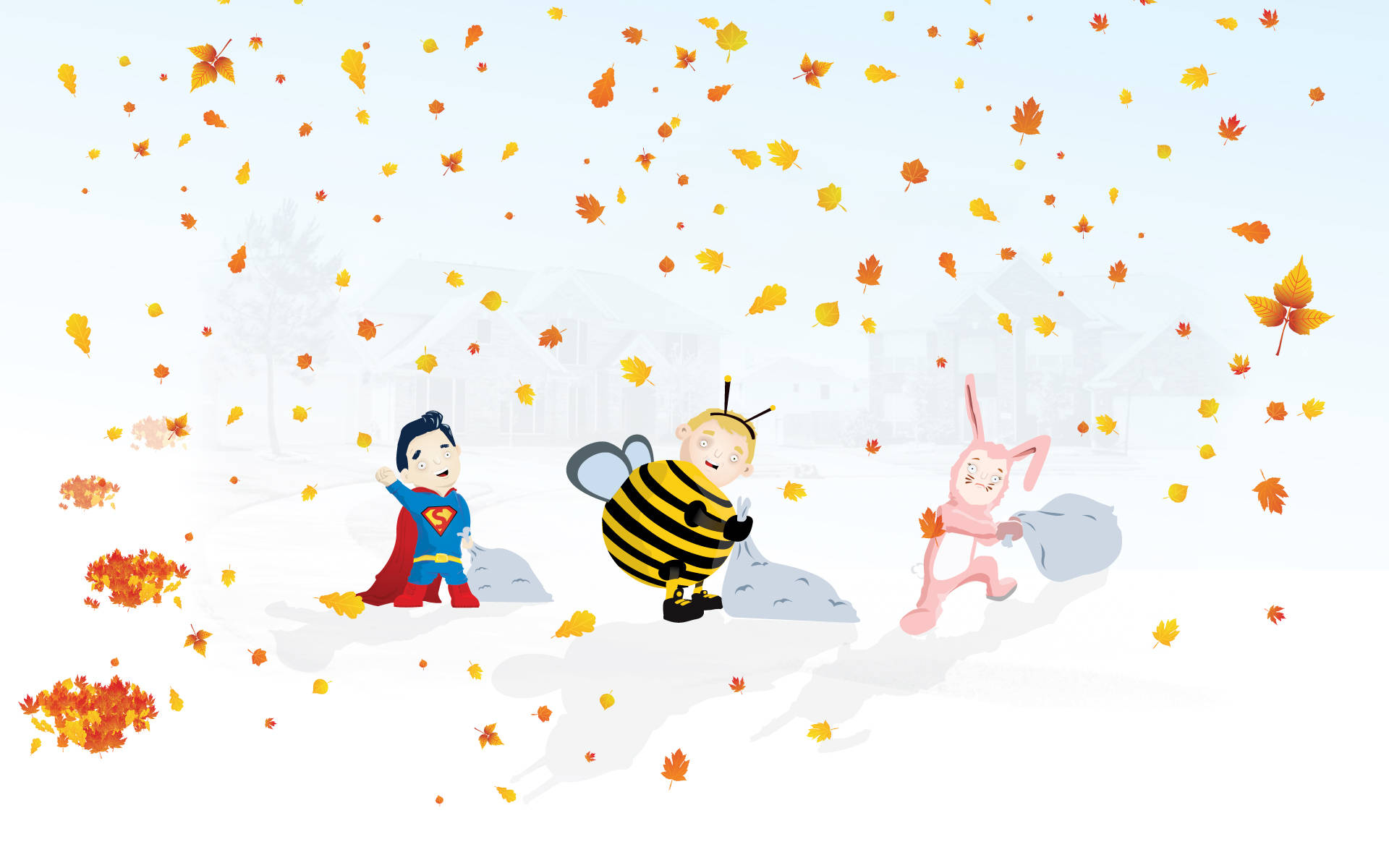 Mùa Thu Dễ Thương Của Trẻ Em Halloween Hình nền