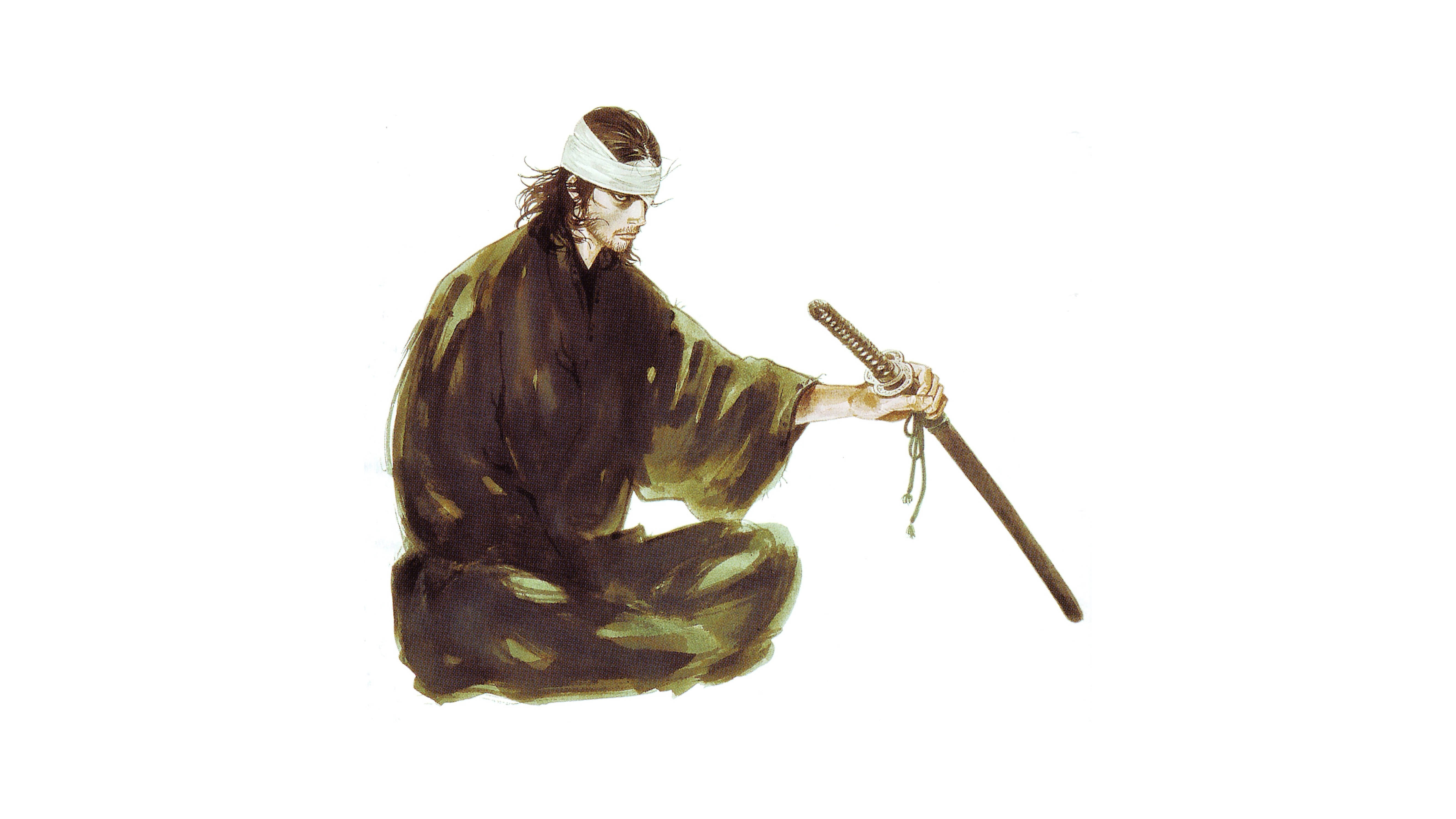 Musashi Vagabond cầm kiếm Hình nền