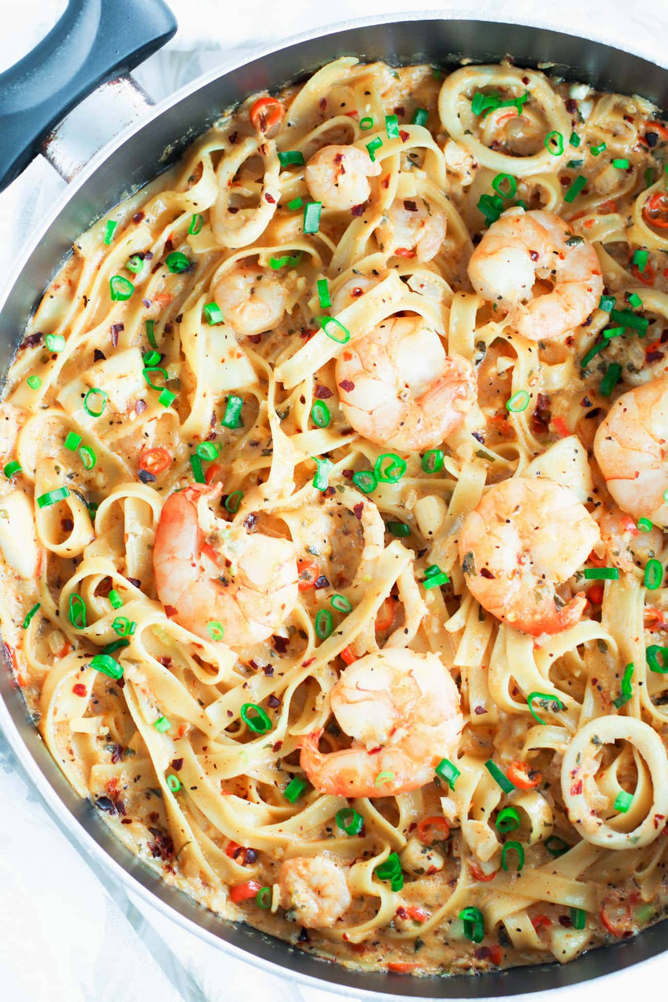 Mỳ Carbonara Tôm Hải Sản Hình nền