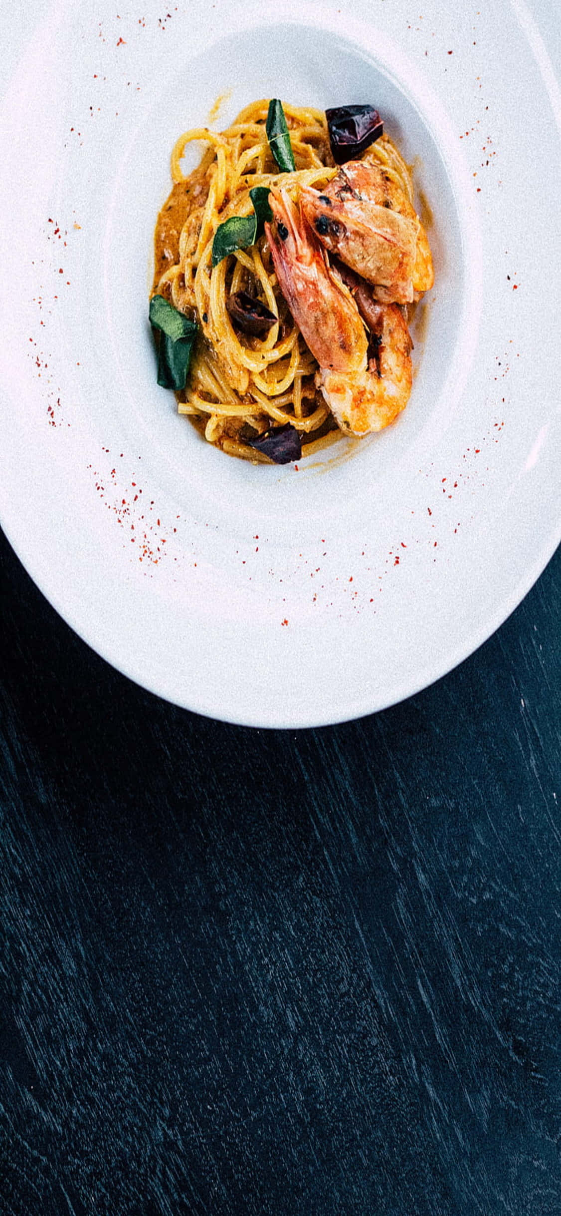 Mỳ hải sản với tôm nền iPhone X Pasta Hình nền