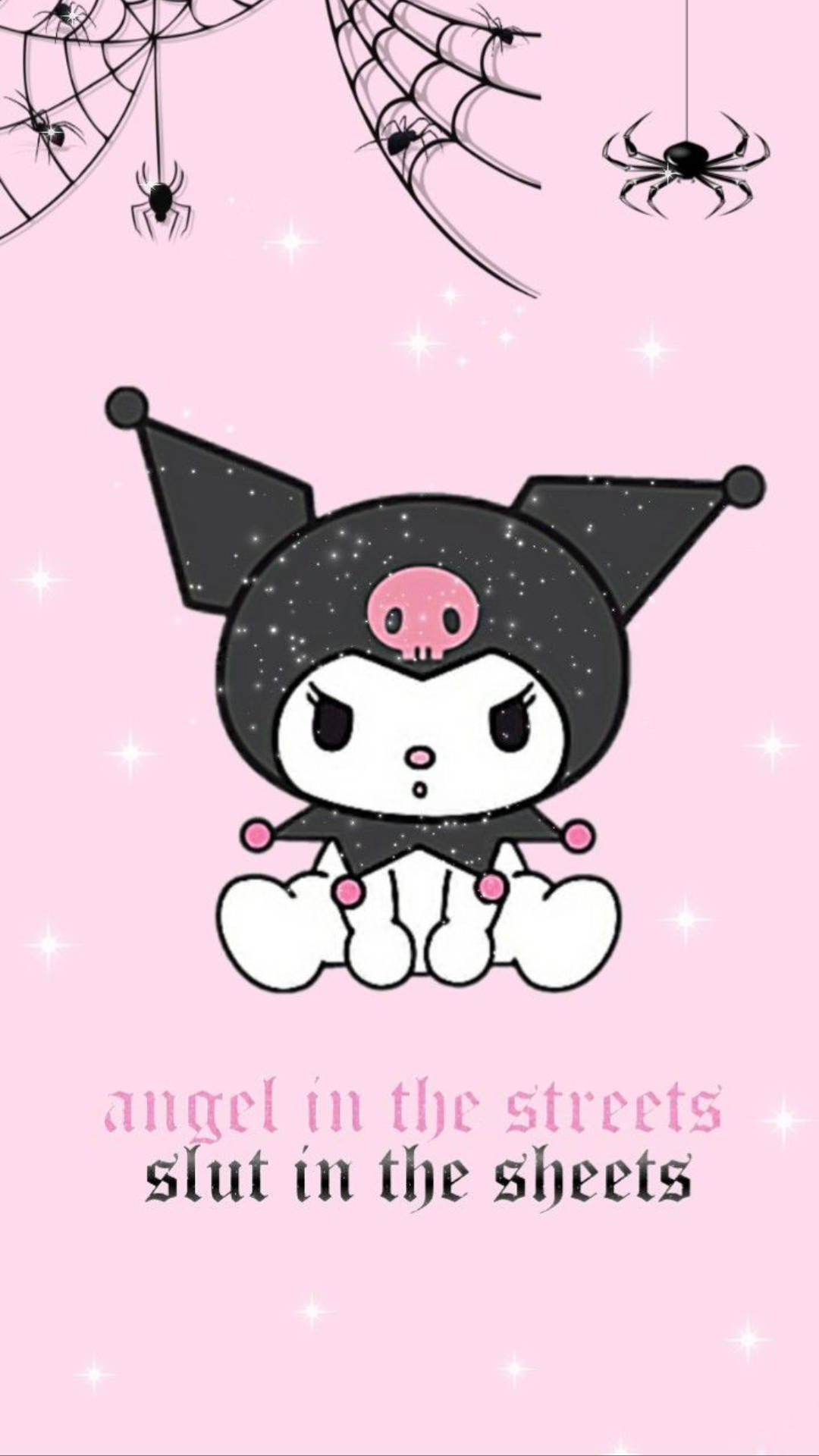 My Melody Kuromi với Nhện và Mạng Nhện Hình nền