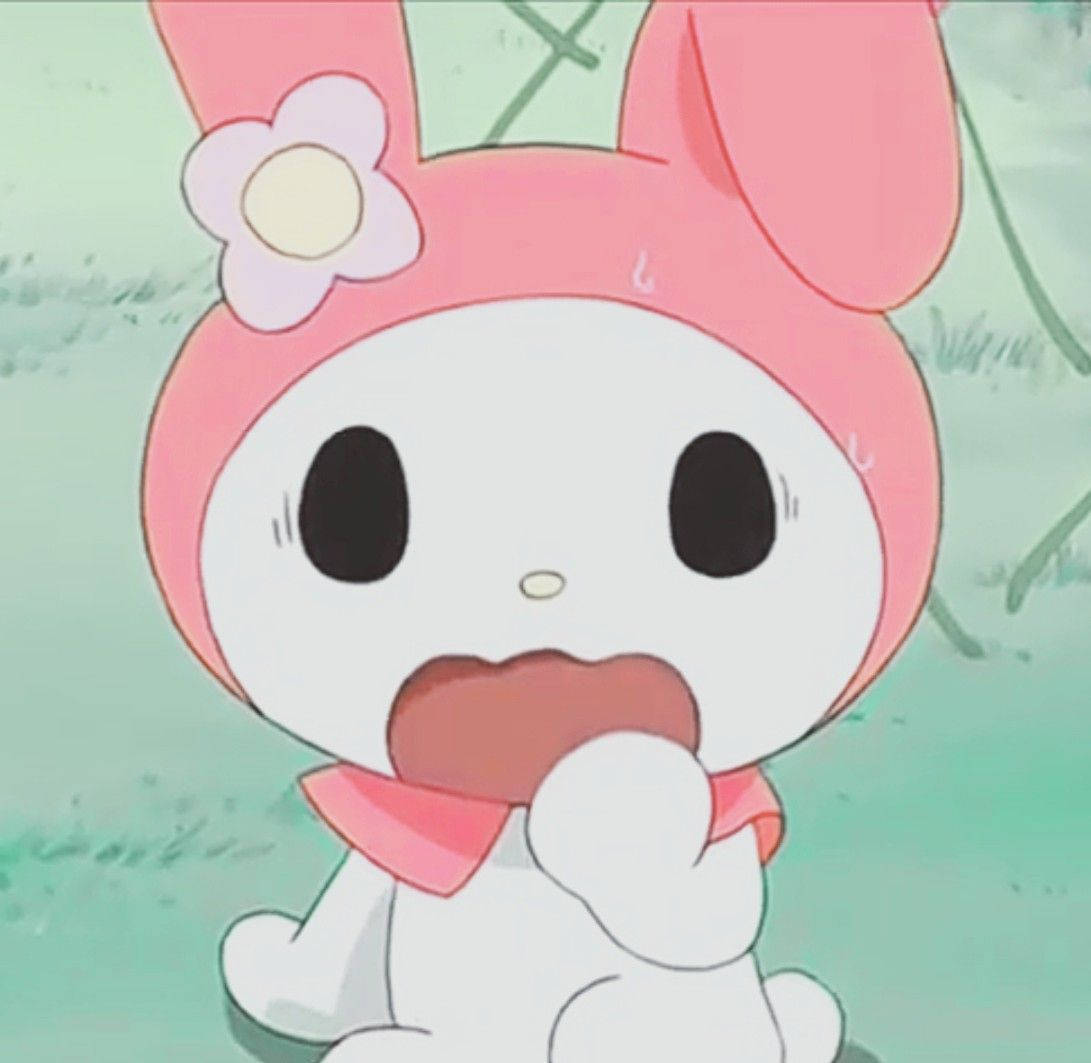 My Melody mặt ngạc nhiên PFP Hình nền