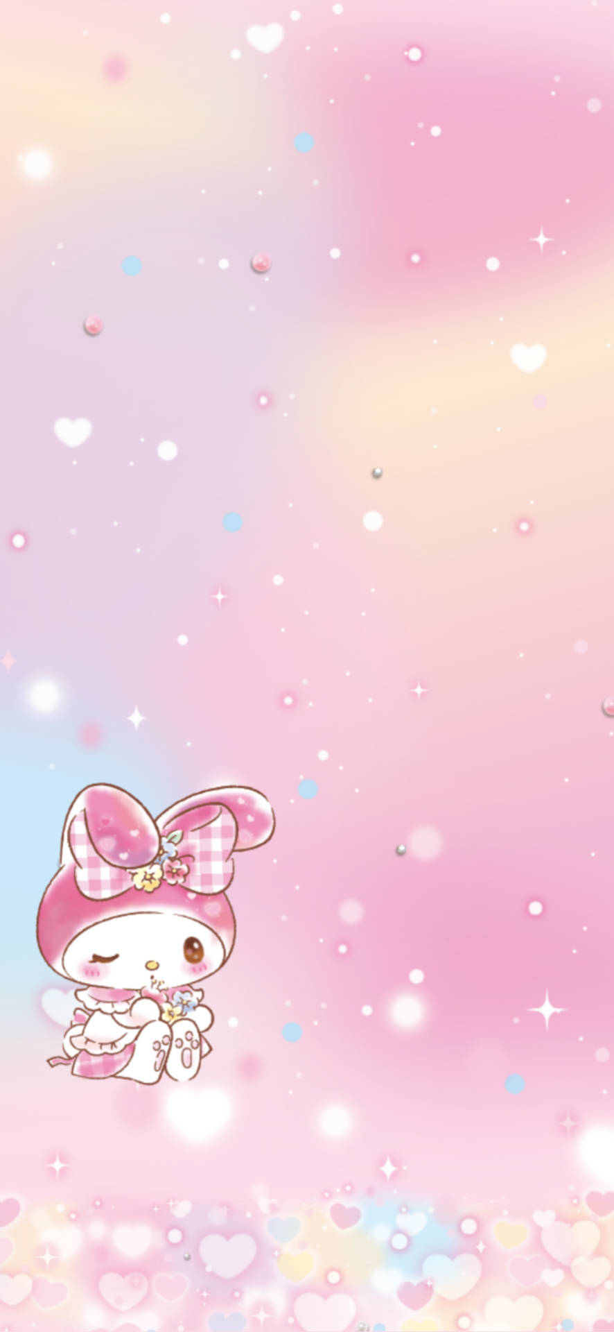 My Melody trong gradient pastel Hình nền