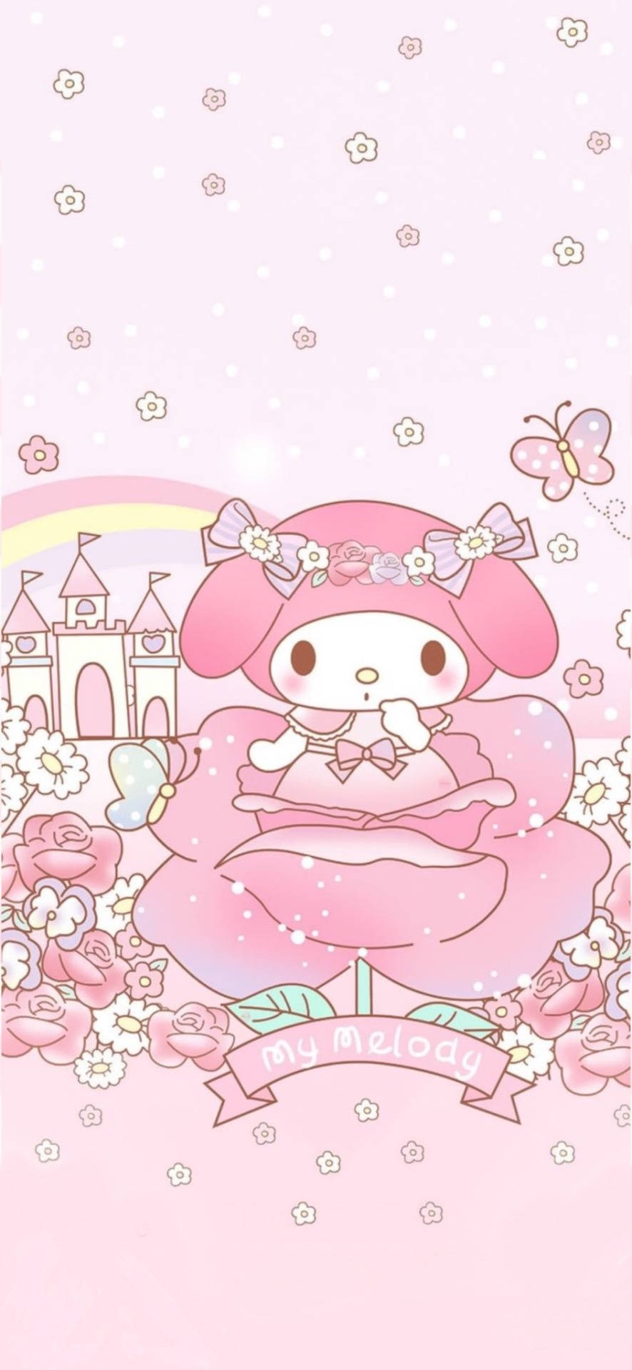 My Melody và Hoa hồng Hình nền