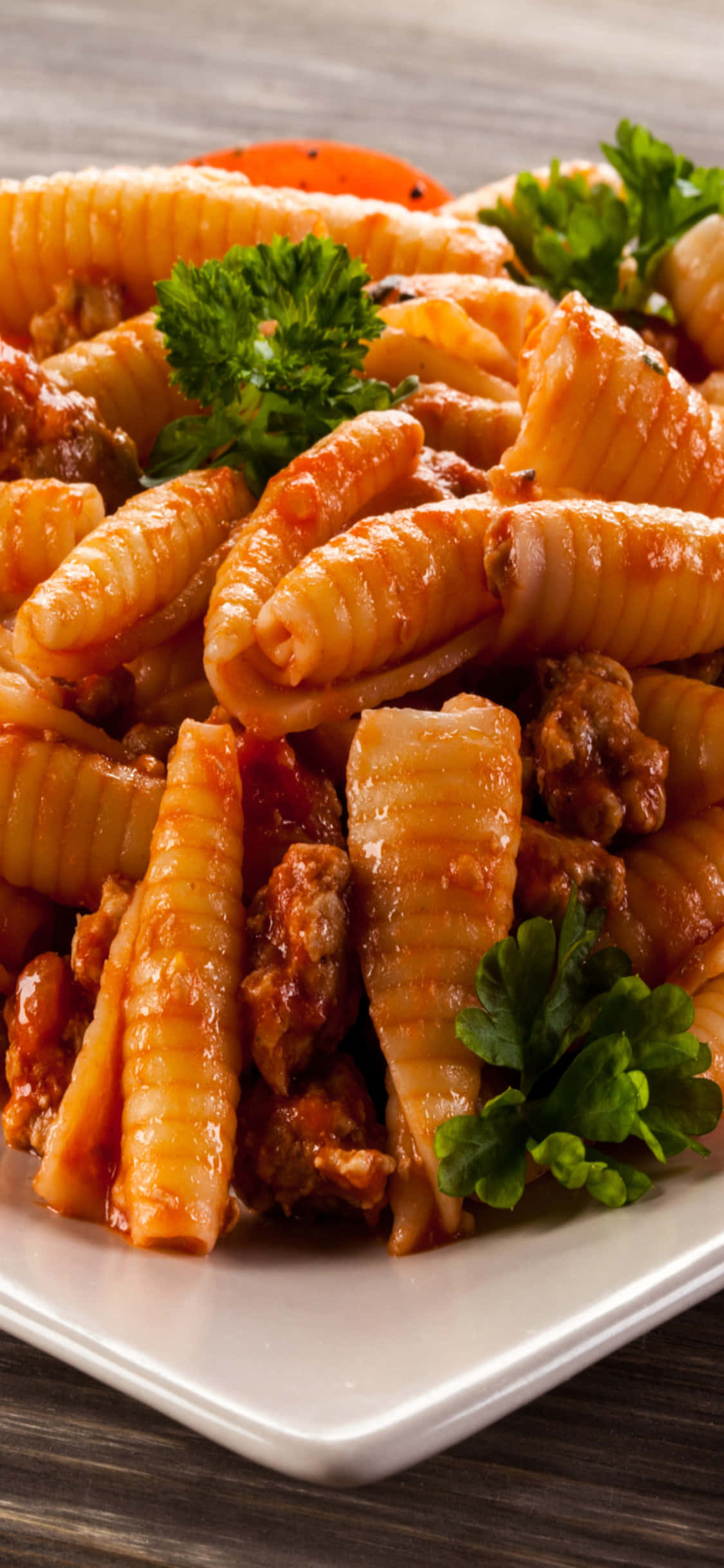 Cone Shaped Ribbed Pasta iPhone X Pasta Background Hình nền