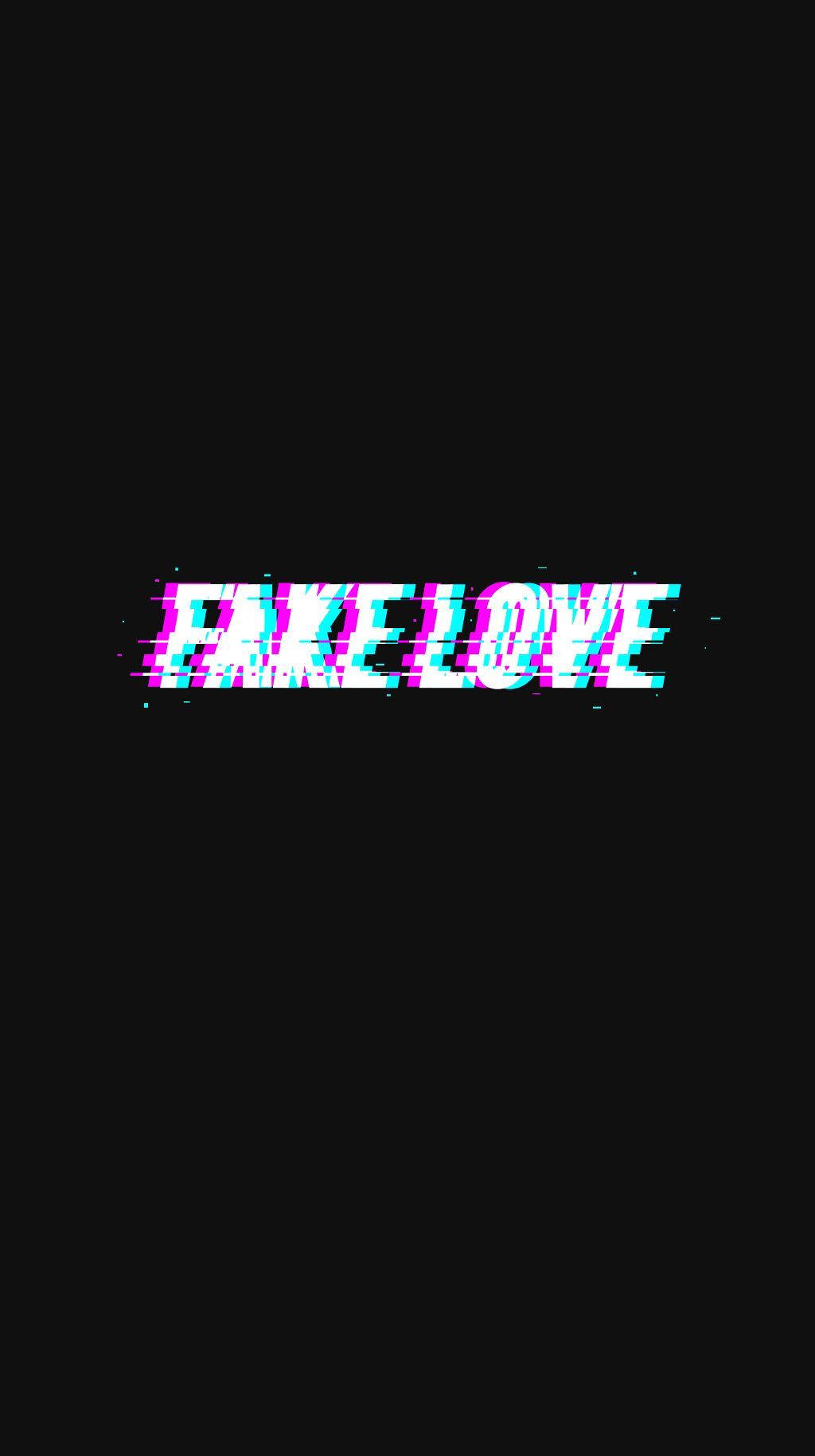 Mỹ thuật BTS Fake Love Hiệu ứng Lỗi Hình nền