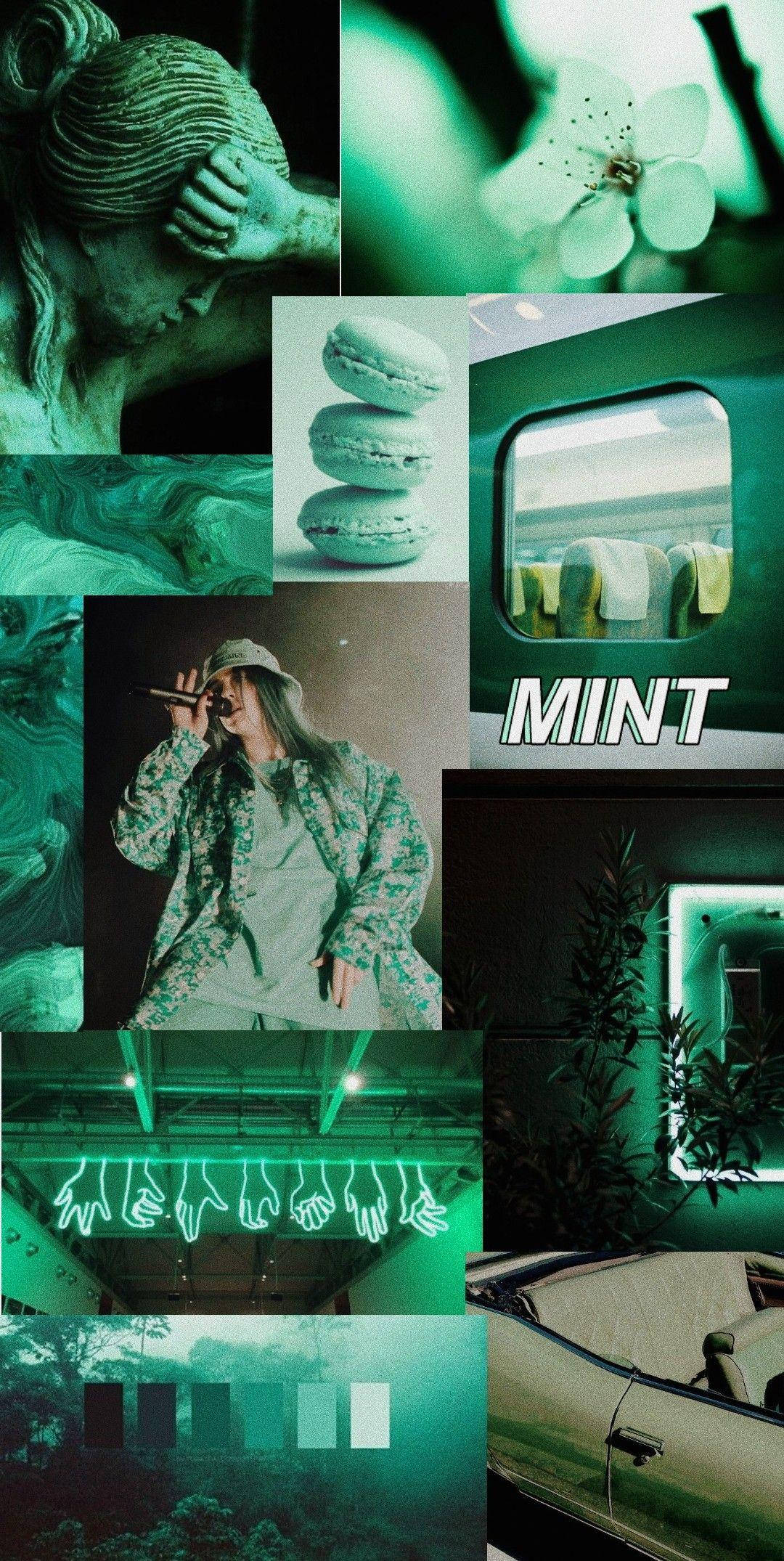 Mỹ Thuật Xanh Bạc Hà Billie Eilish Hình nền