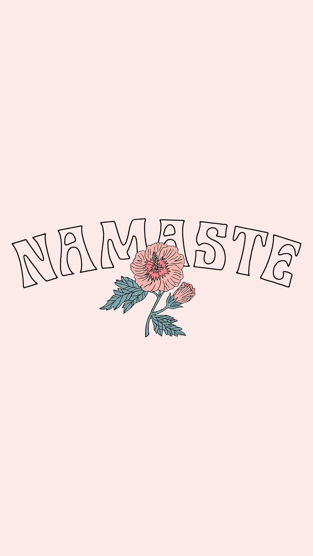 Namaste Tâm Linh Cùng Hoa Hồng Hình nền