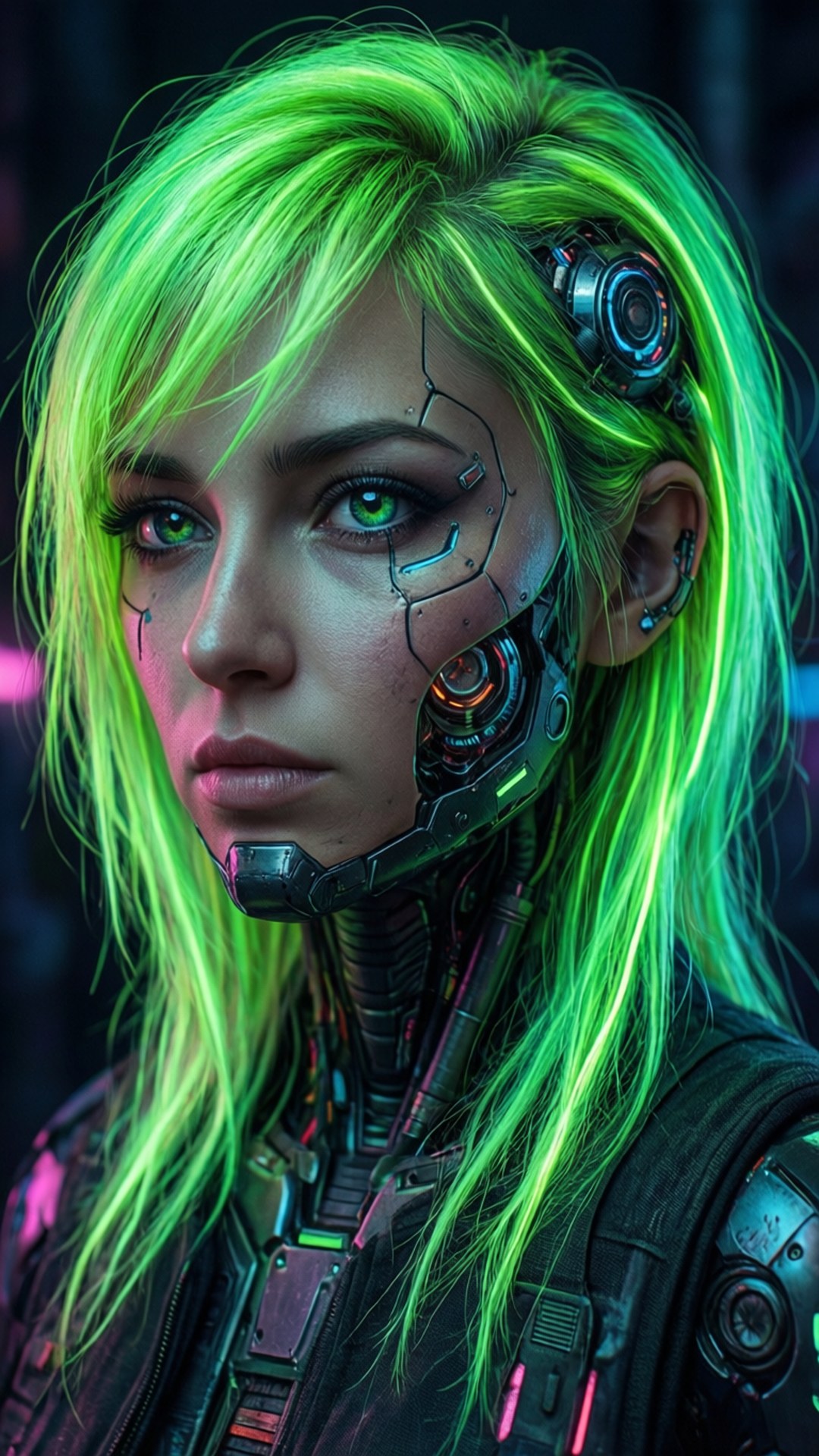 Nàng thơ Cyberpunk Hình nền