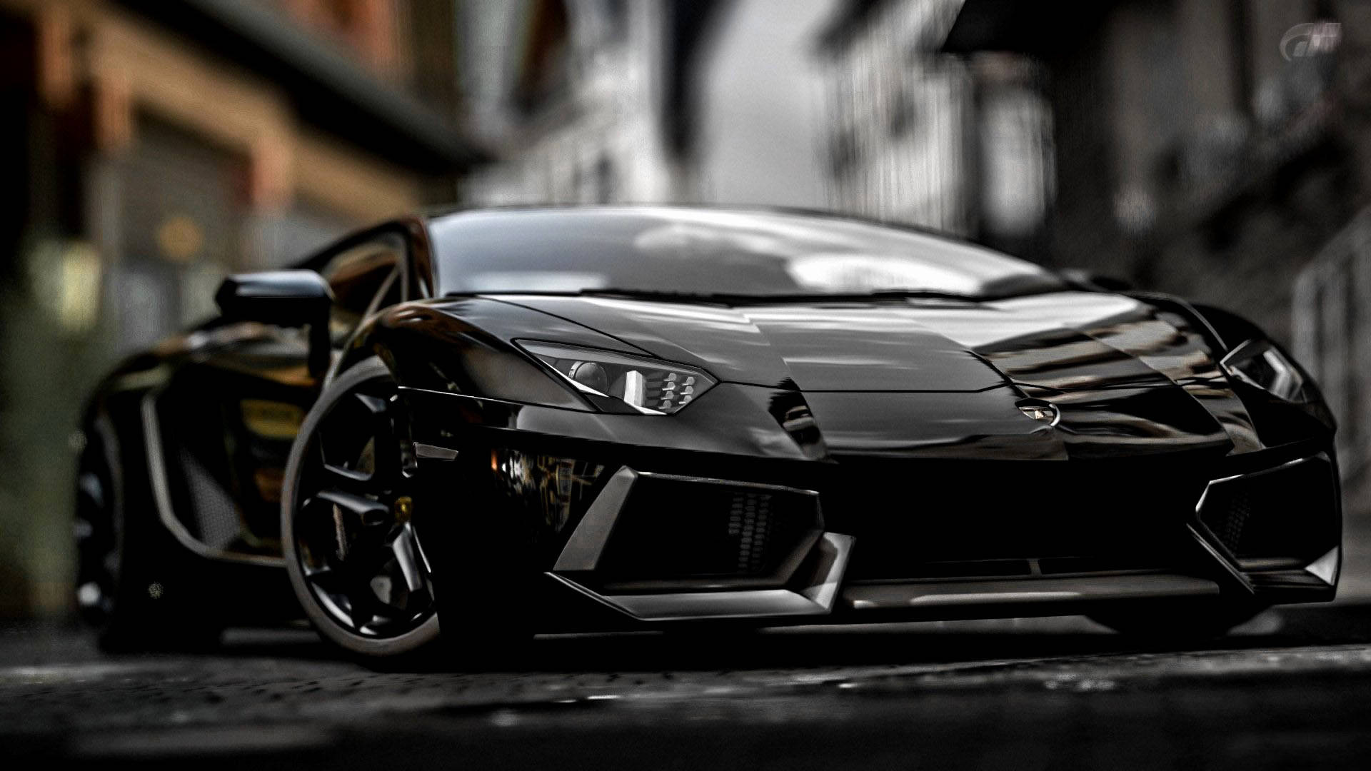 Nắp Capô Lamborghini Aventador Màu Đen Xe Thể Thao Hình nền