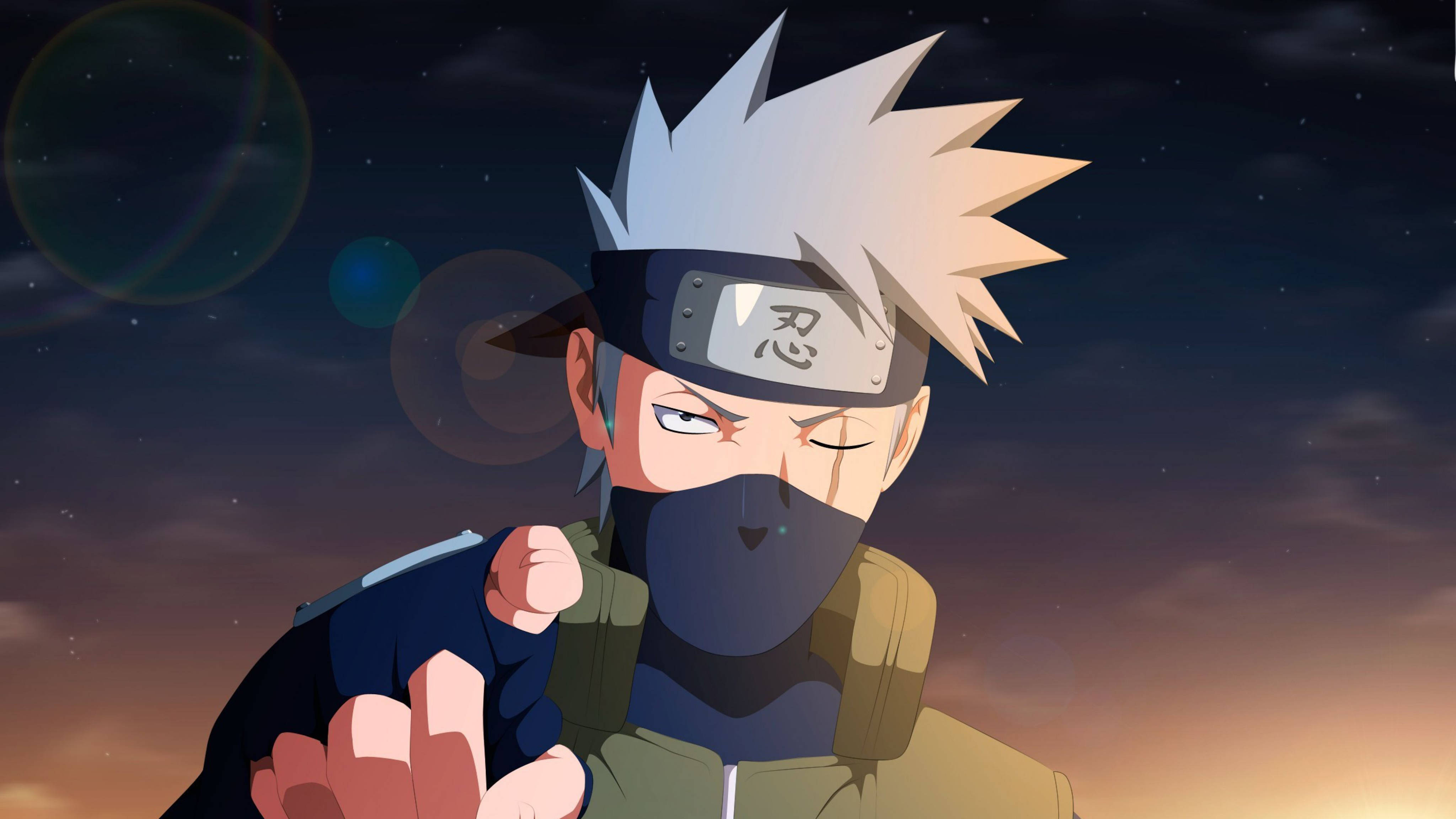 Naruto 4K Kakashi nghiêm túc Hình nền