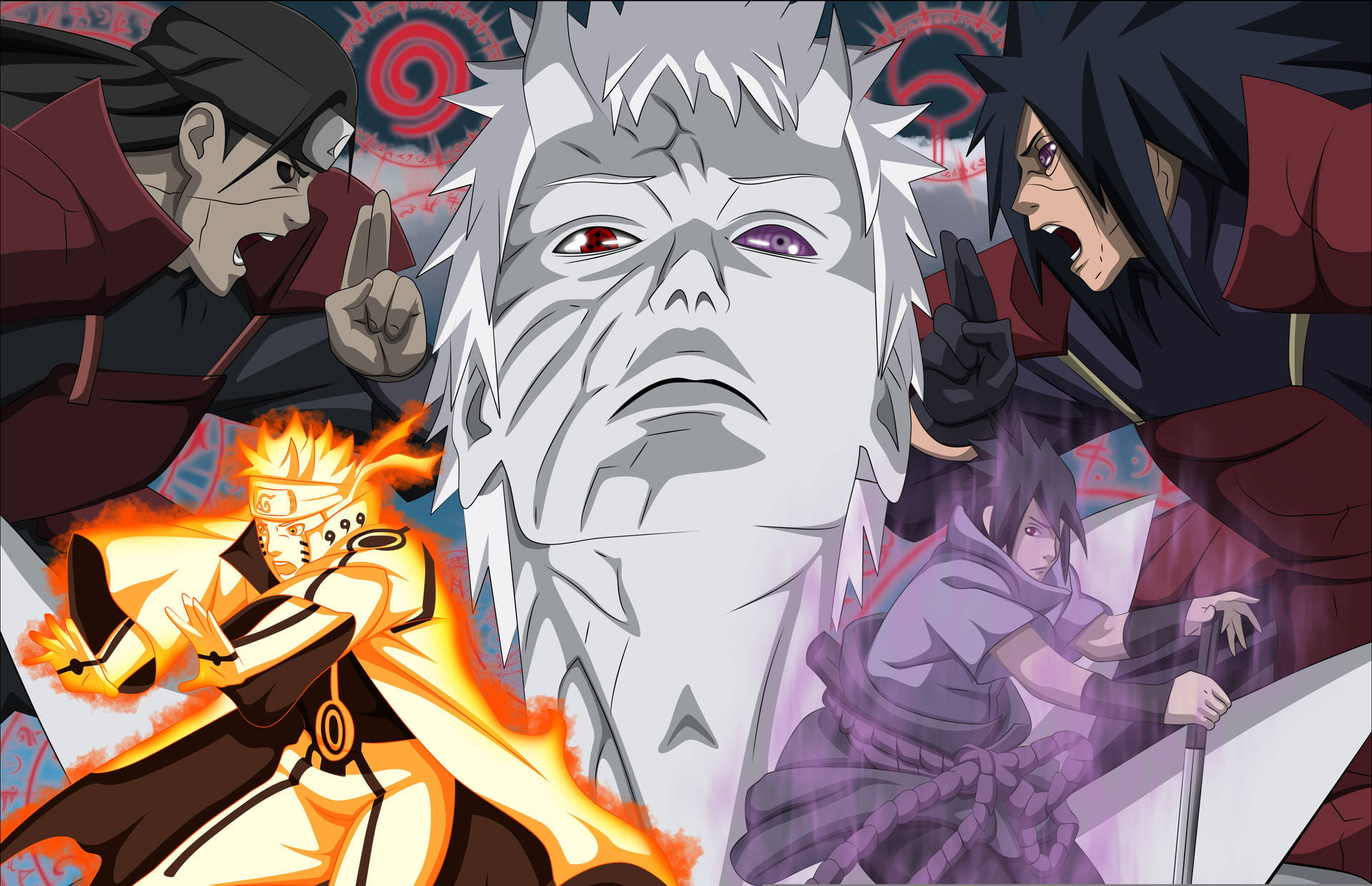 Hình nền Naruto 4K Obito và Uchiha — Naruto 4K GIF Hình nền