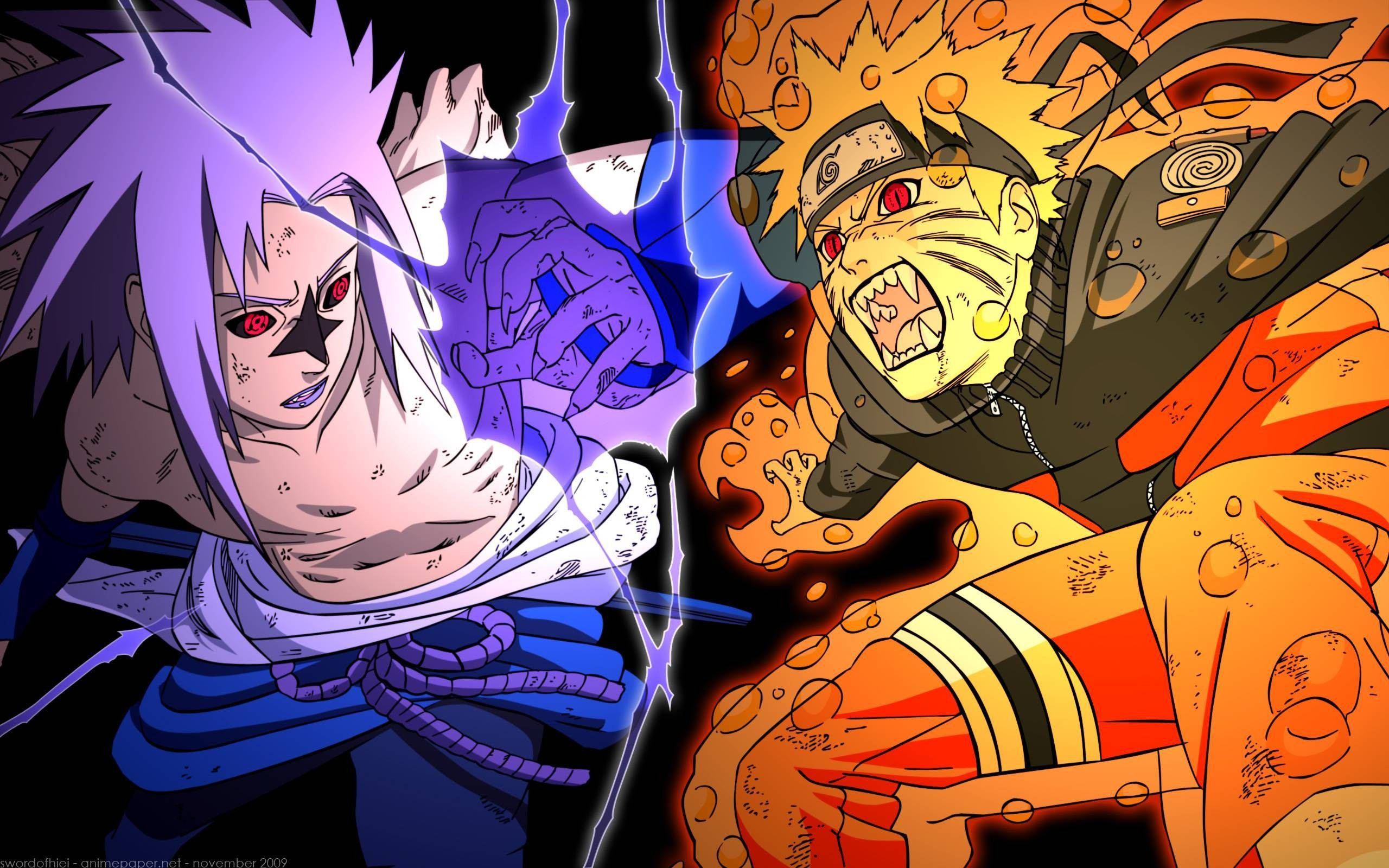 Naruto Đại Chiến Sasuke Ấn Tượng Hình nền