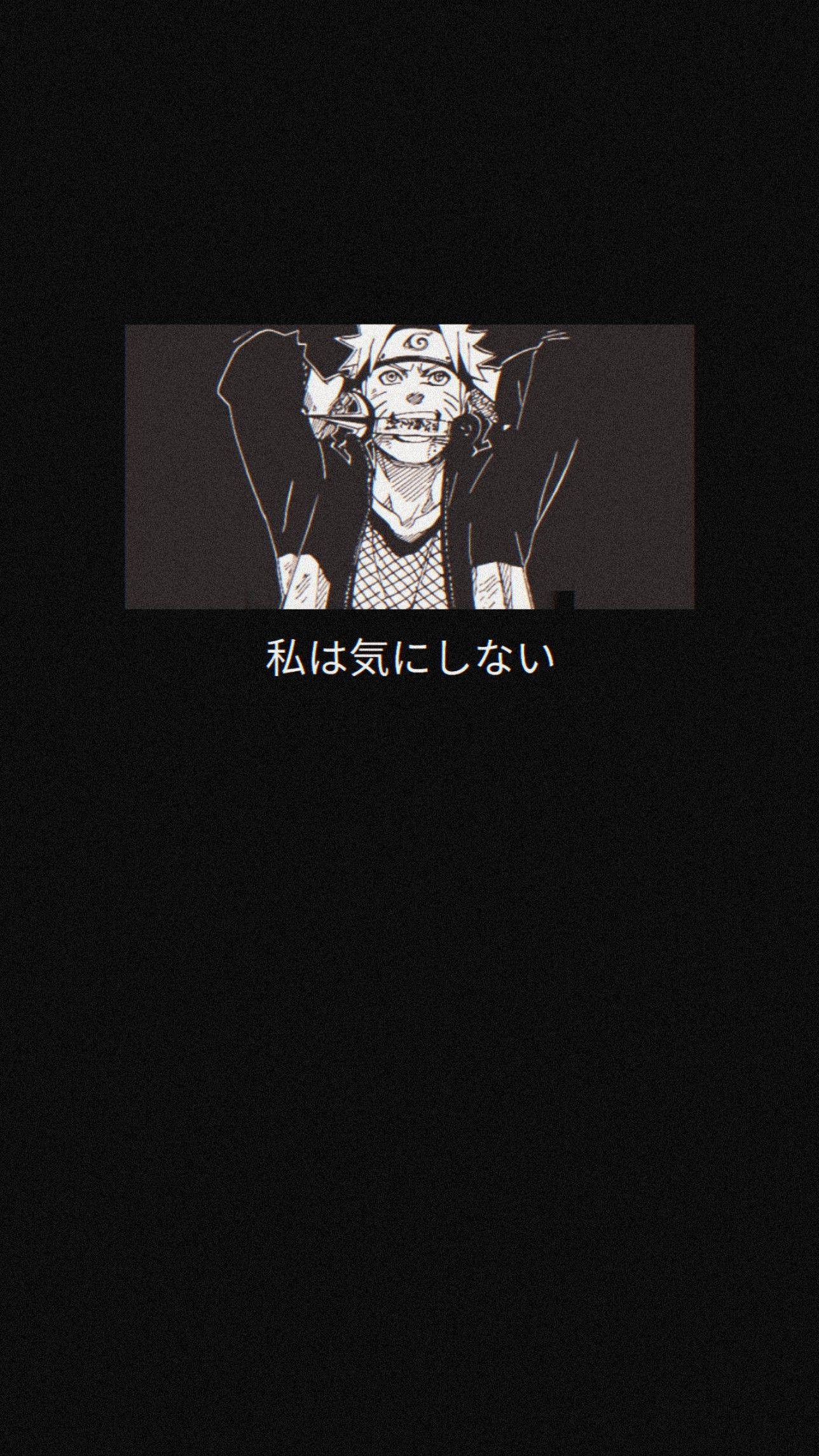 Naruto Anime Phong Cách Đen Hình nền