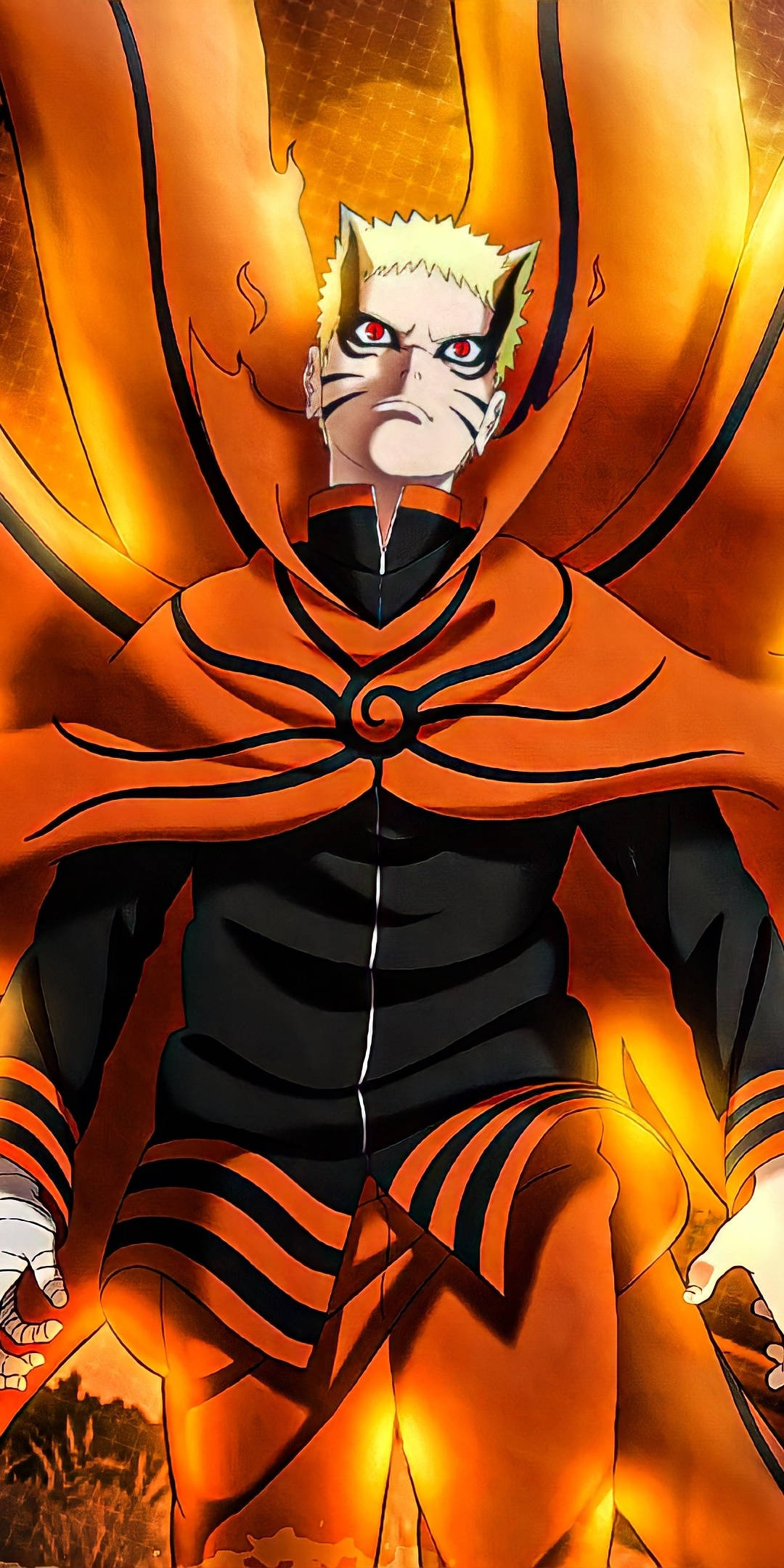 Naruto Baryon Mode biểu cảm nghiêm túc Hình nền