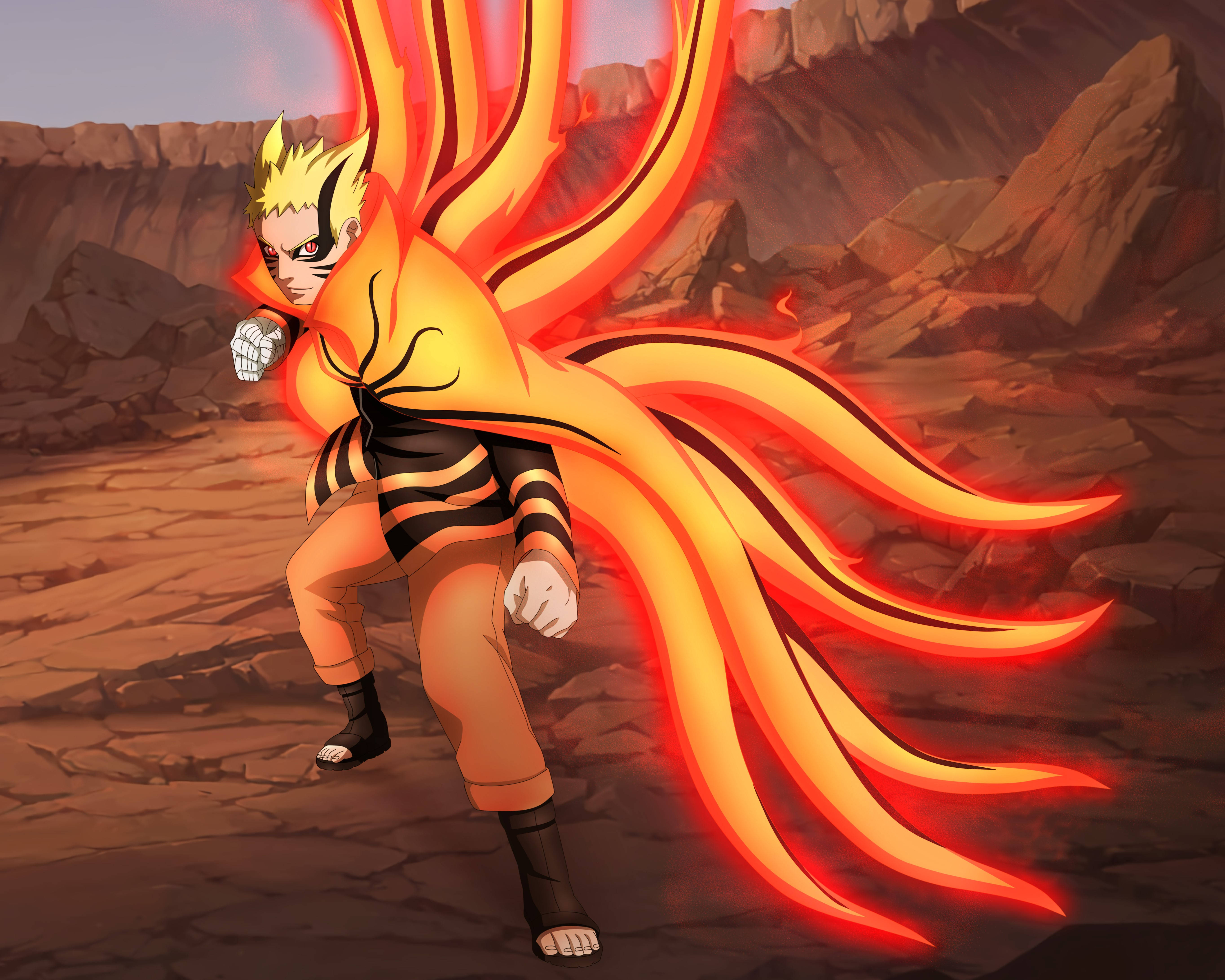 Naruto Baryon Mode trên chiến trường Hình nền