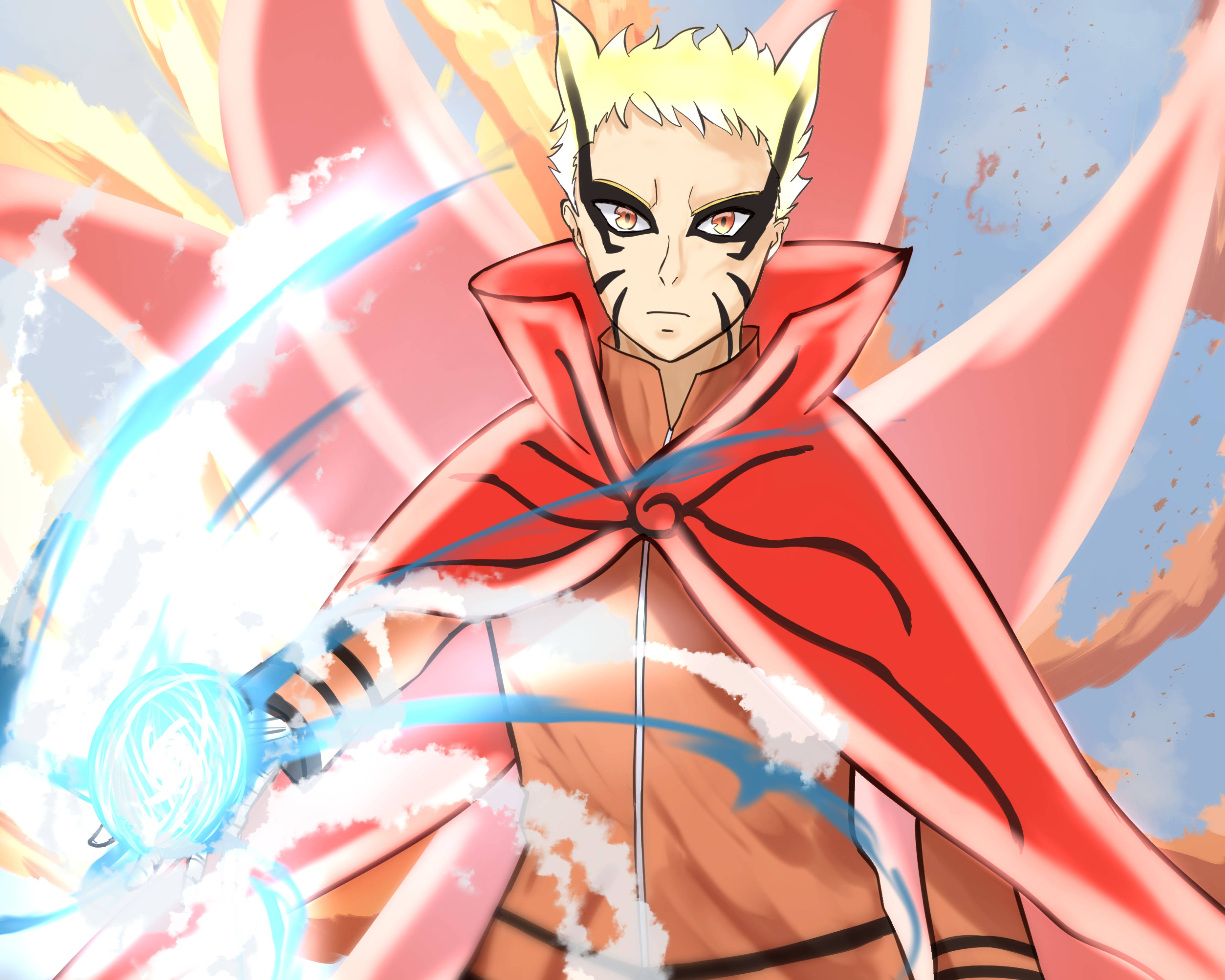 Naruto Baryon Mode ánh nhìn lạnh lùng dữ dội Hình nền