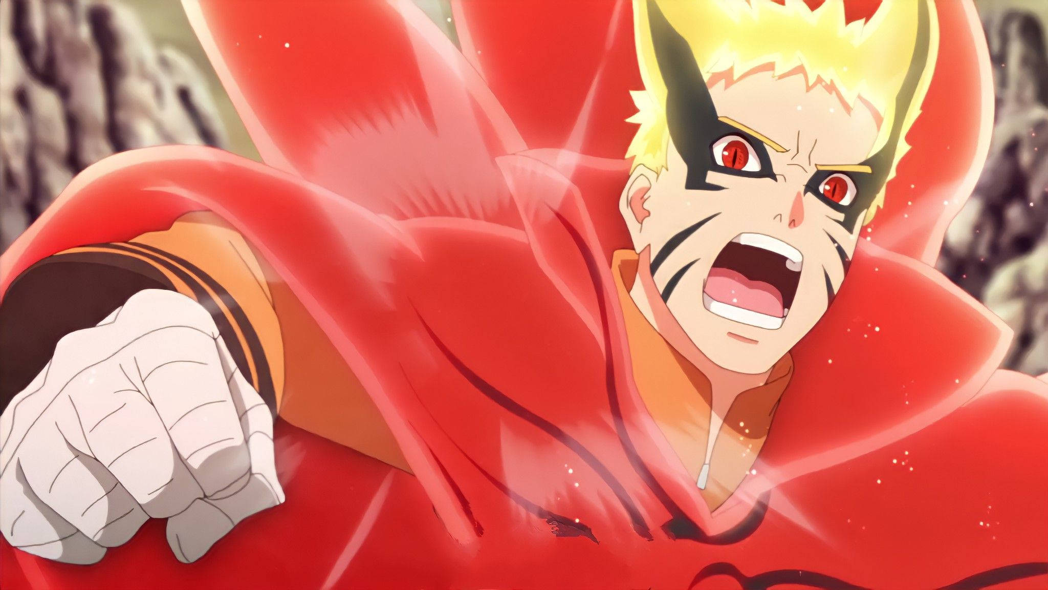 Naruto Baryon Mode Phẫn Nộ Đỏ Hình nền