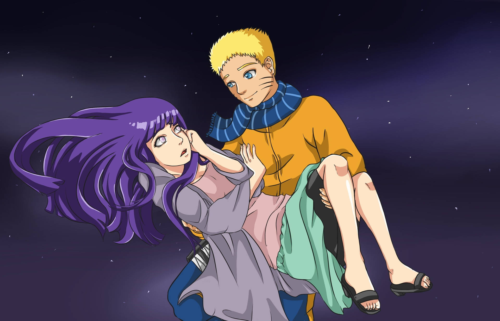 Naruto bế Hinata sống động
