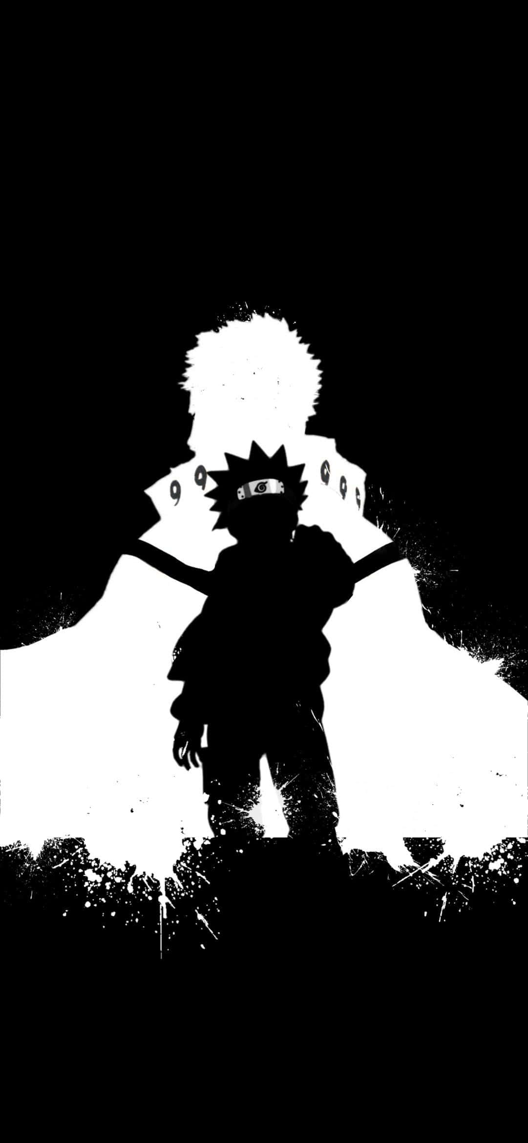 Naruto bóng đen trắng đen Hình nền