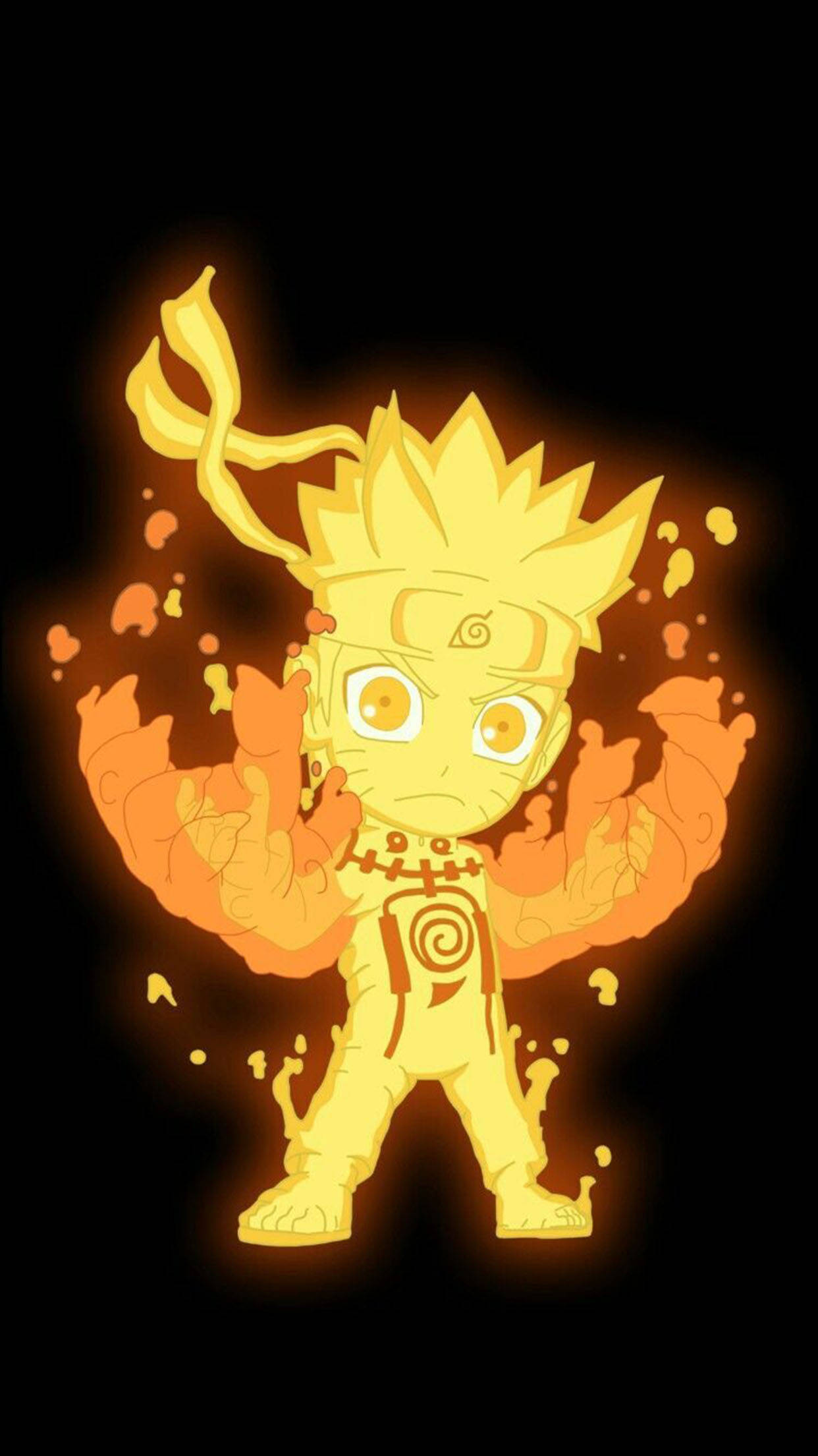 Naruto Dễ Thương Rực Lửa Hình nền