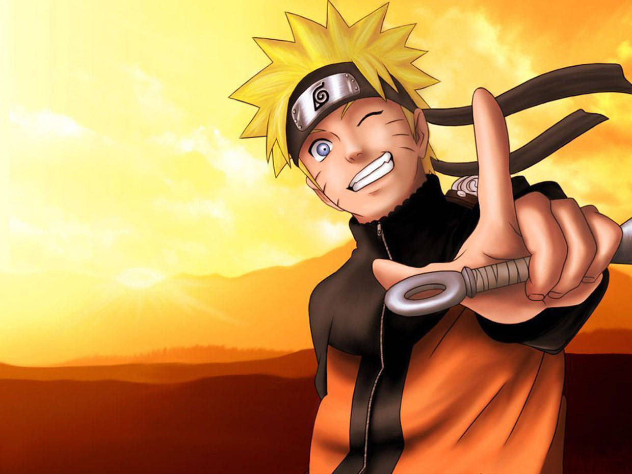 Naruto Dễ Thương Với Nụ Cười Nửa Miệng Hình nền