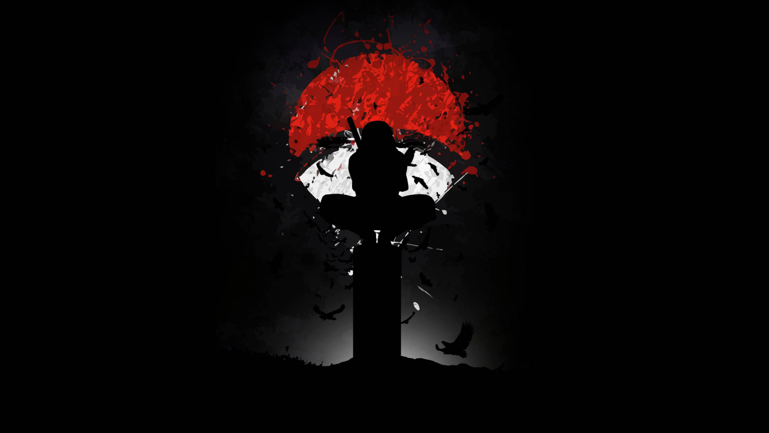 Naruto Đen Biểu Tượng Gia Tộc Itachi Uchiha Hình nền