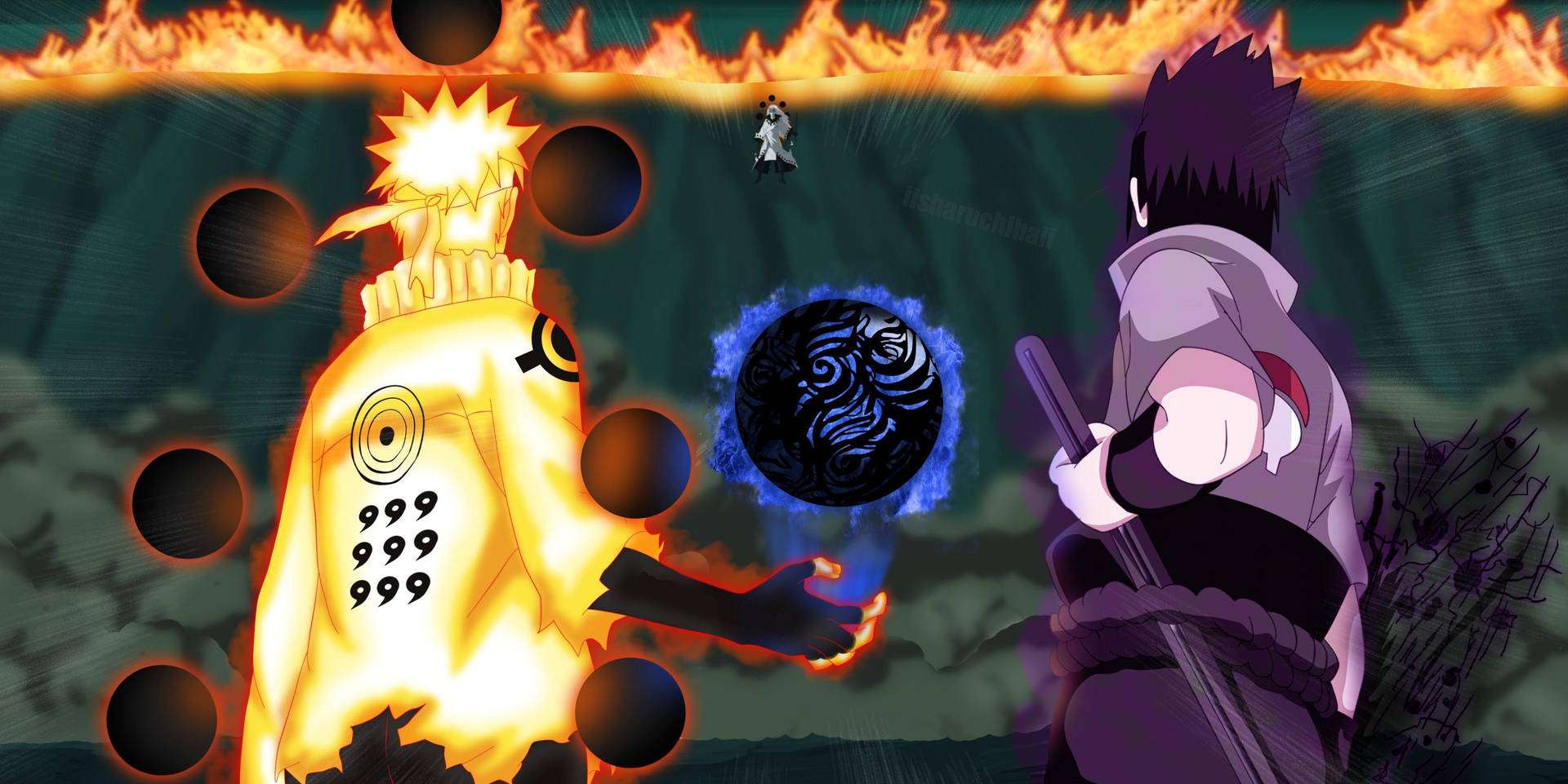 Naruto đối đầu Uchiha Madara trong một trong những trận chiến biểu tượng nhất của Naruto Shippuden Hình nền