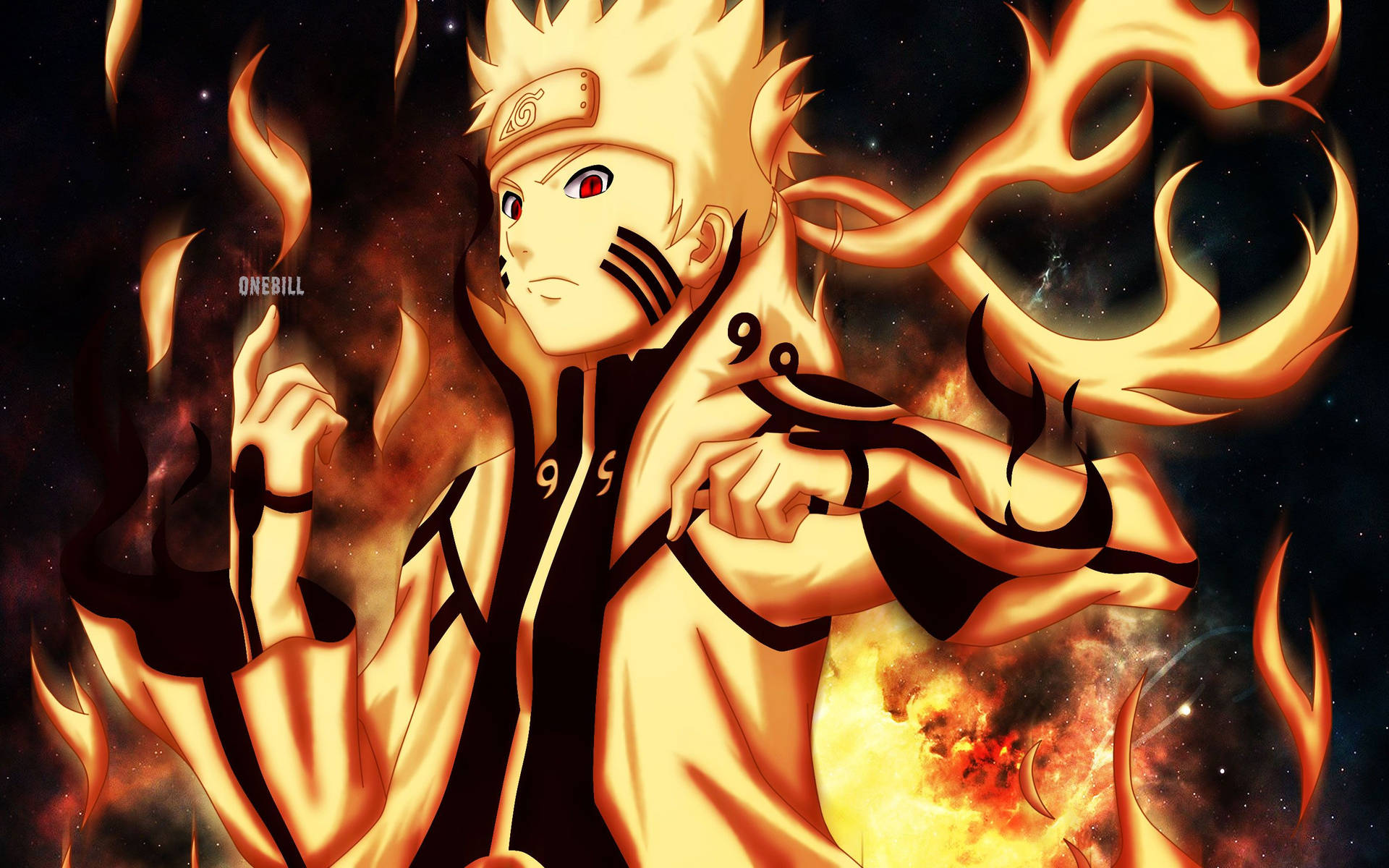 Naruto biến thành hồ ly chín đuôi hoặc Rasenshuriken và chakra quái thú.