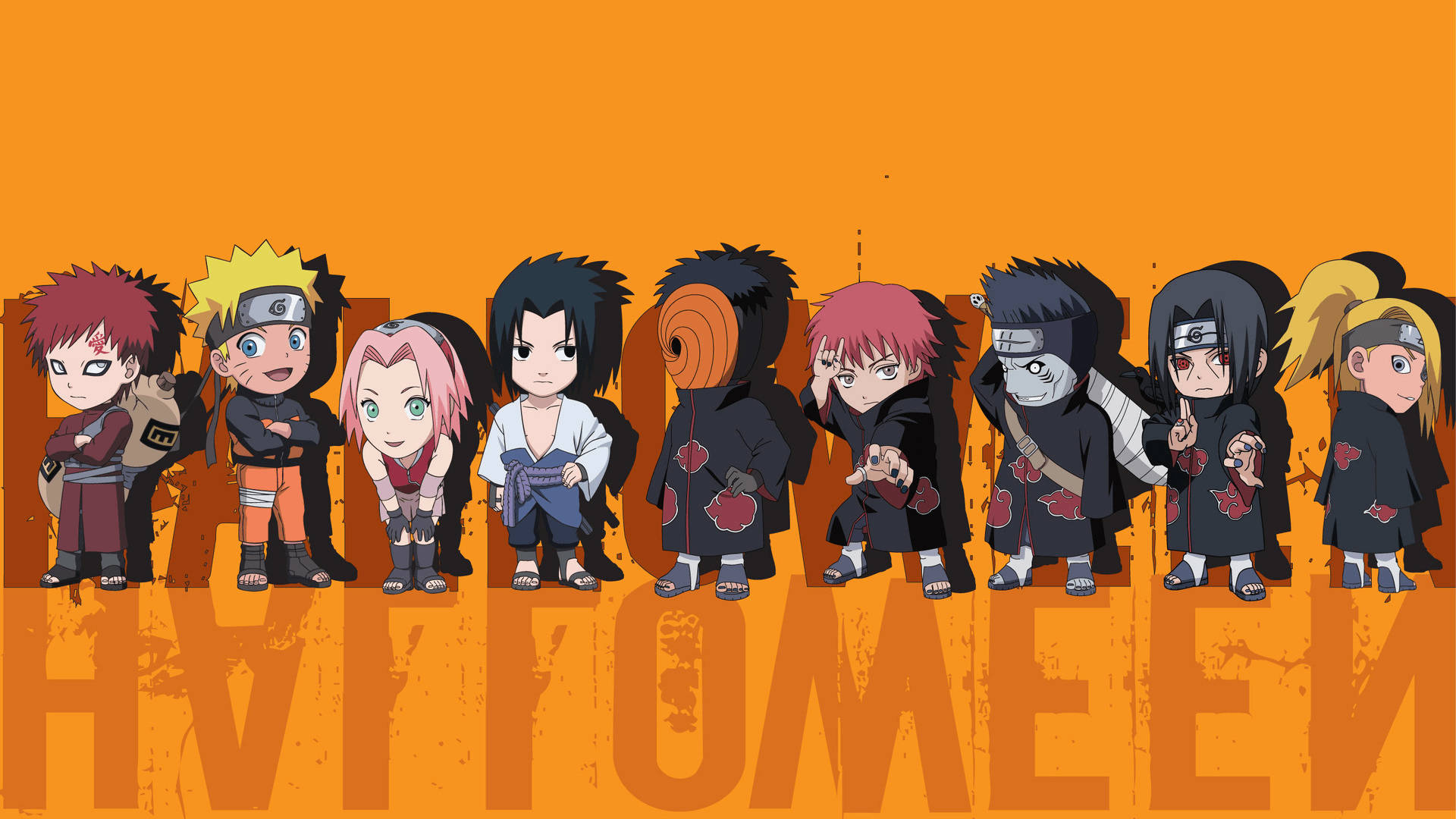Naruto Halloween Dễ Thương Hình nền