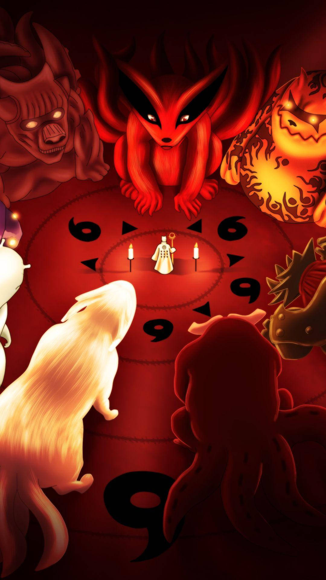 Naruto Điện Thoại Nghệ Thuật Quái Thú Hình nền
