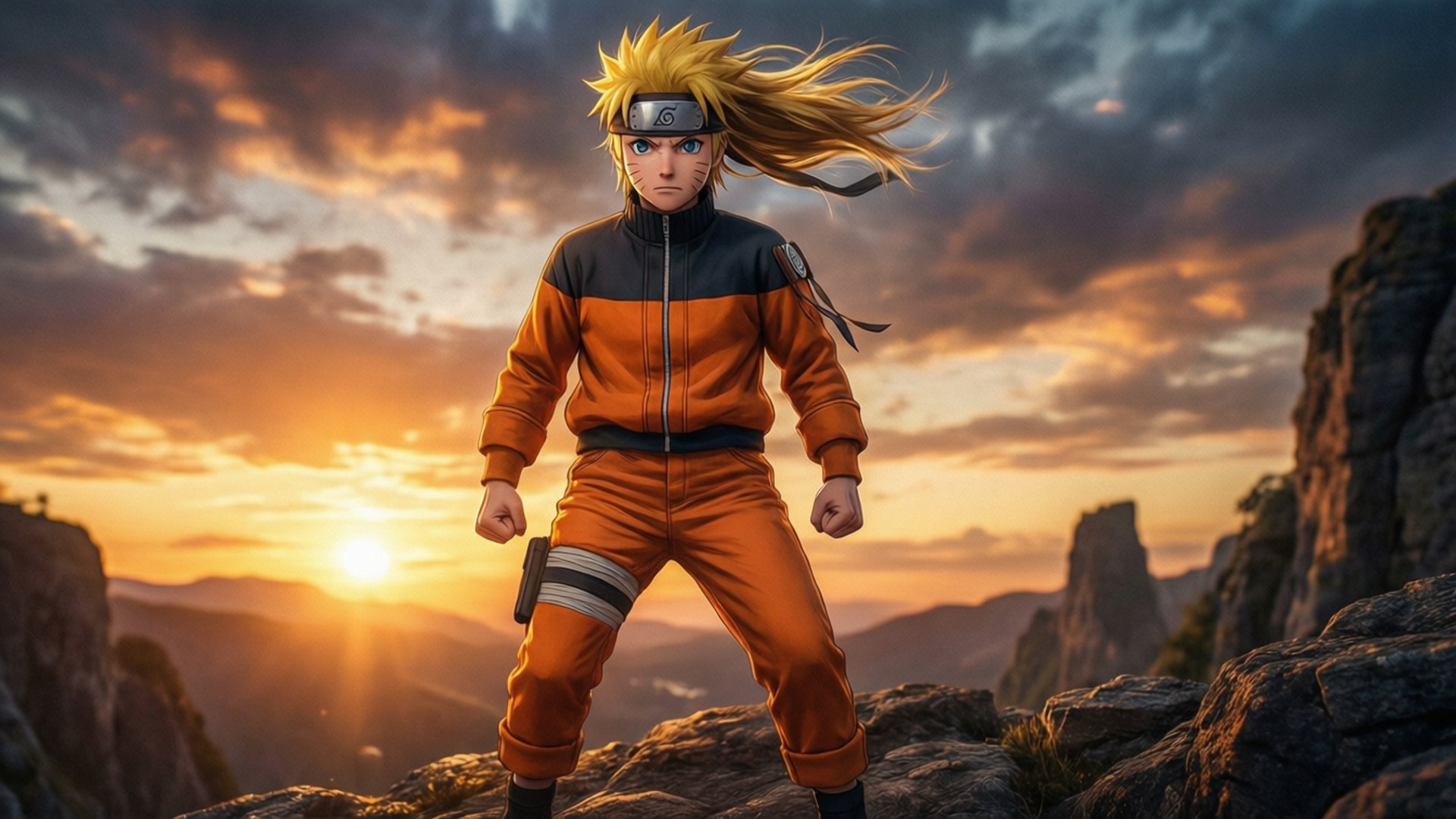 Naruto lúc hoàng hôn Hình nền