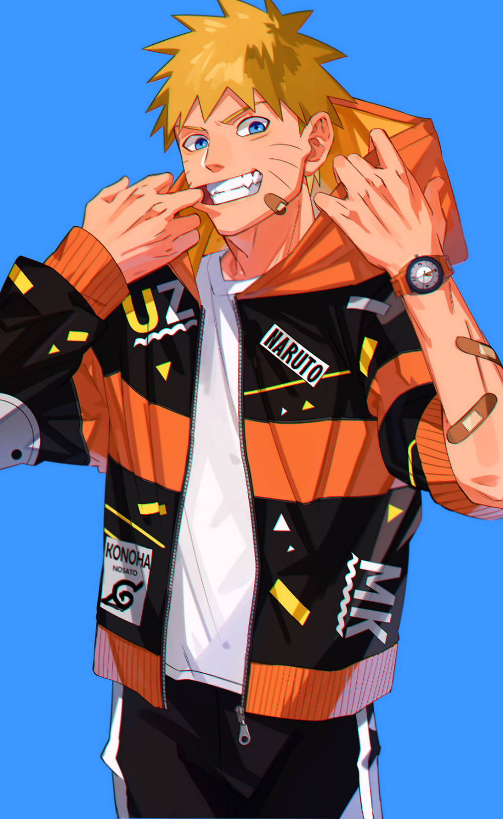 Naruto Phong Cách Đường Phố Với Áo Hoodie Hình nền