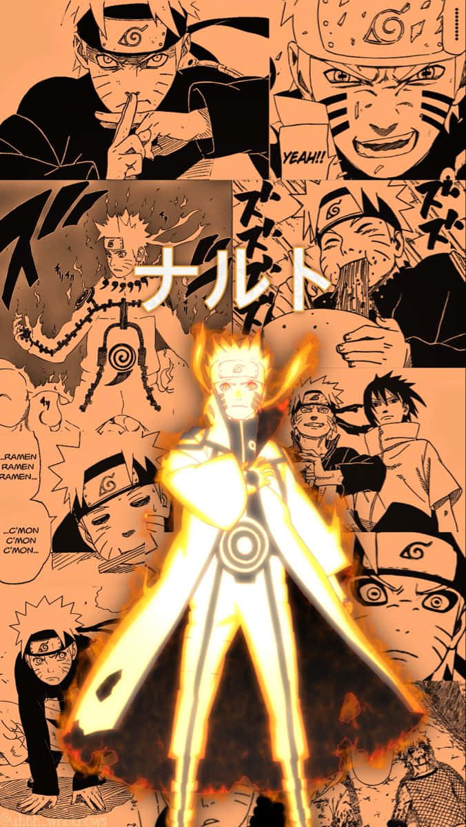 Naruto trong Chế độ Chakra Màu Cam Anime