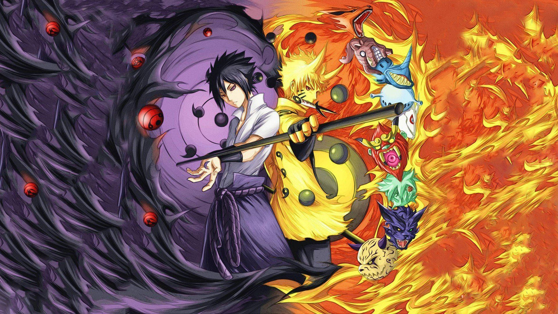 Naruto và Sasuke bên nhau đầy ấn tượng Hình nền