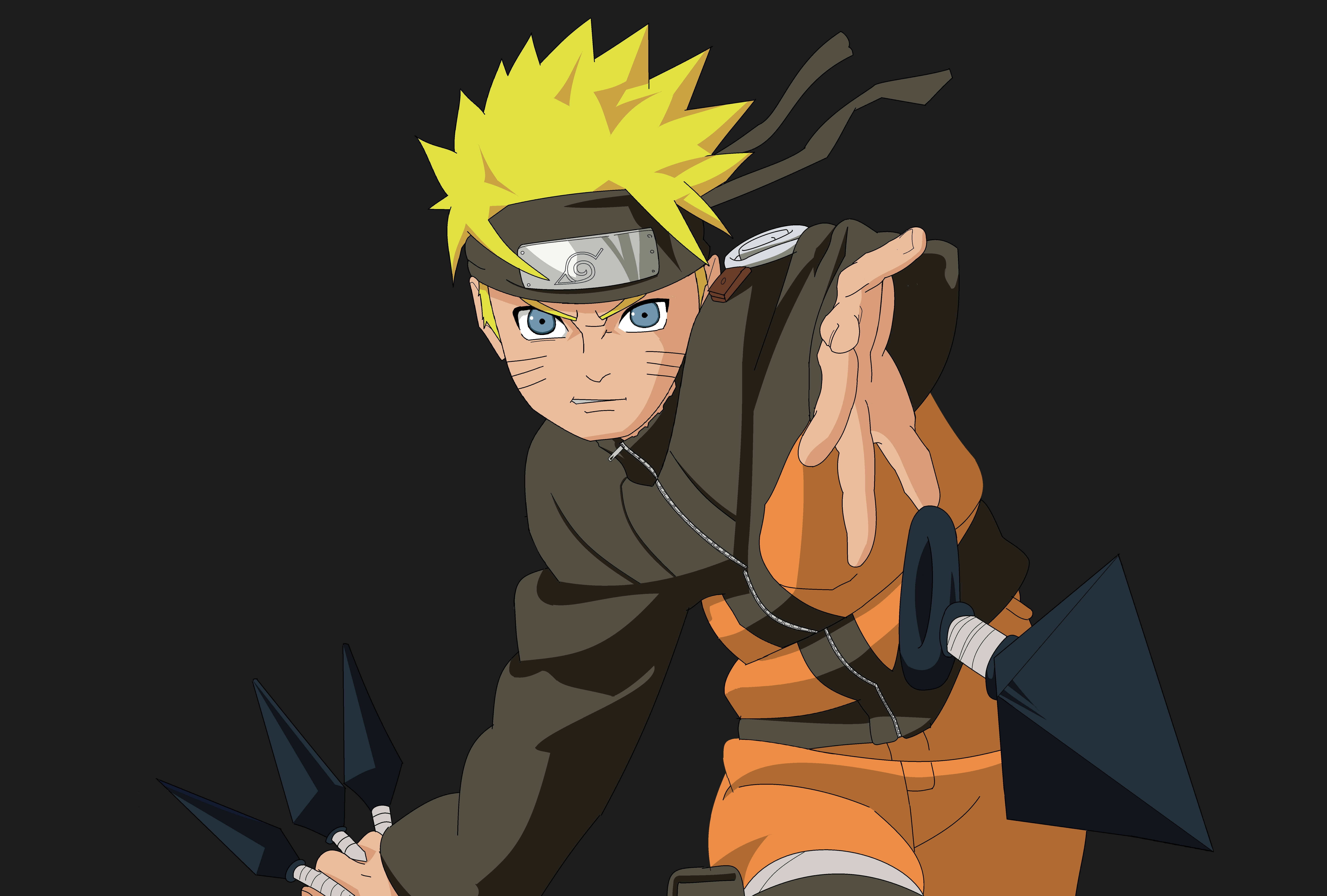 Naruto Uzumaki Ném Kunai Hình nền