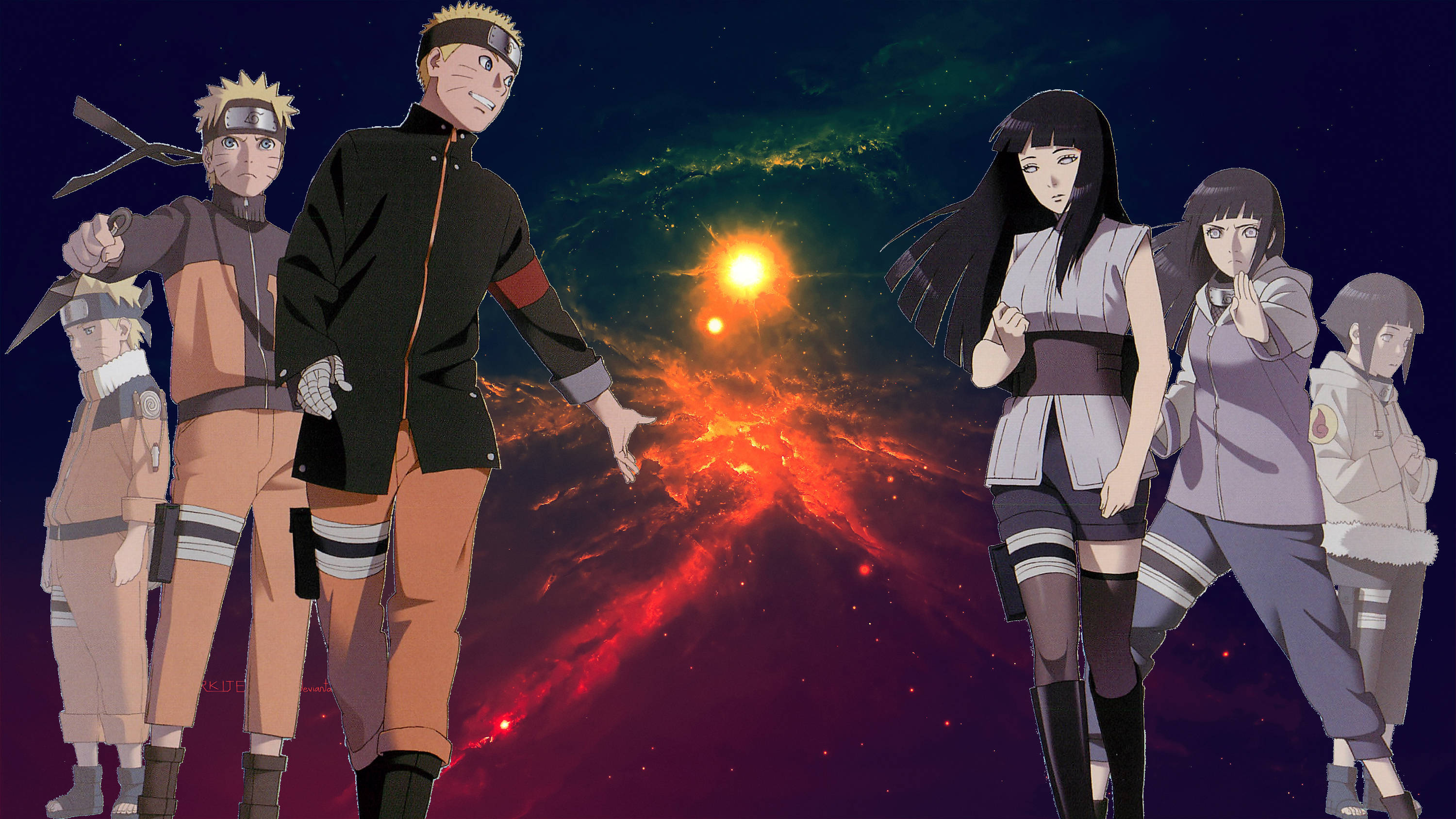Naruto và Hinata qua các giai đoạn Hình nền