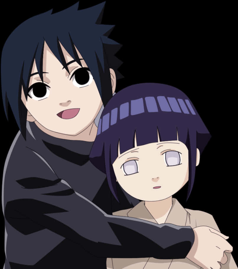 Naruto và Hinata Anime Ôm Ấm Áp Hình nền
