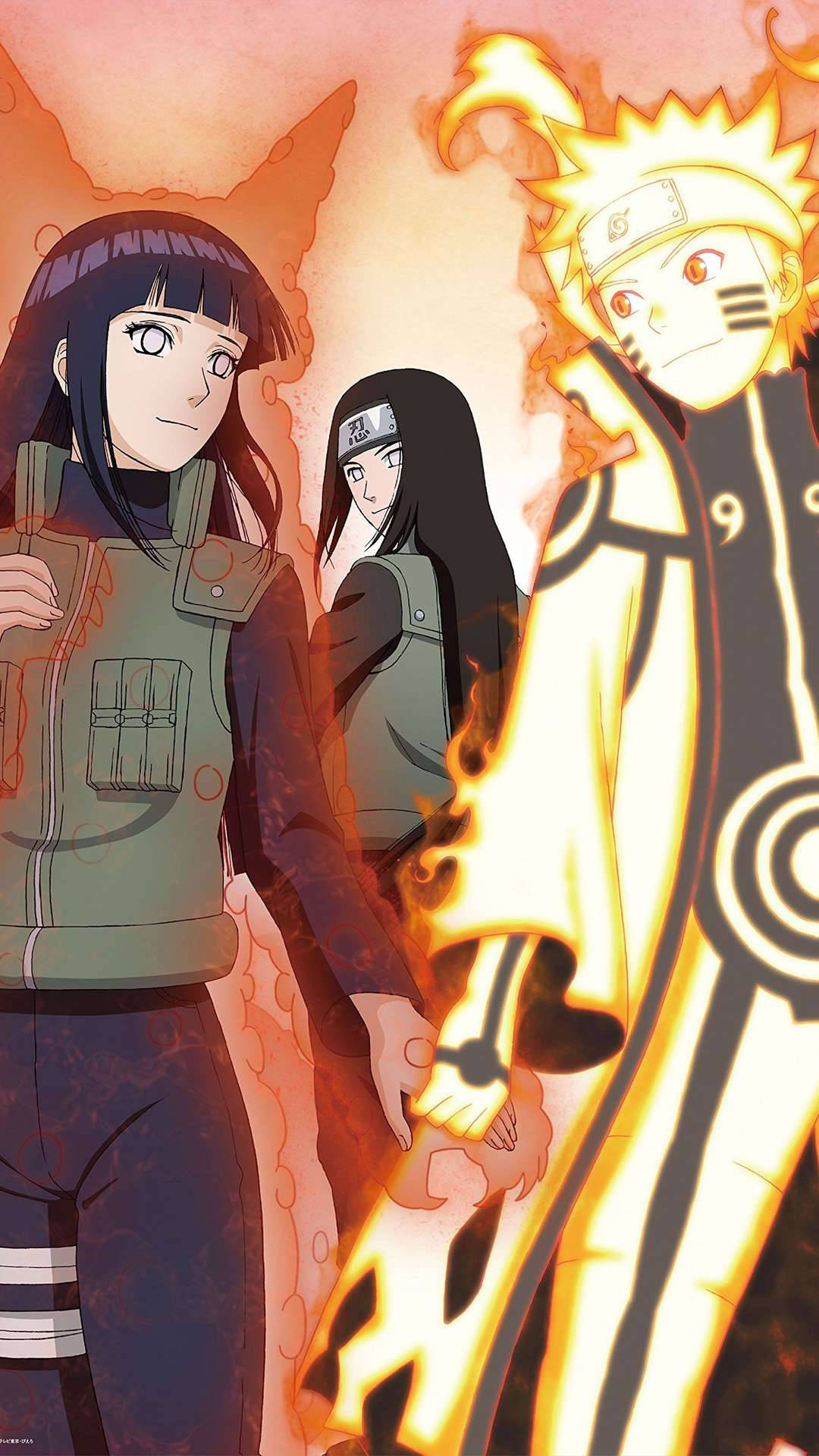 Naruto và Hinata bên Neji Hình nền