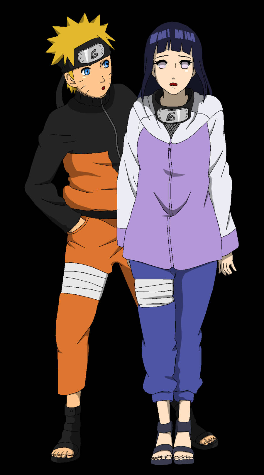 Naruto và Hinata Phong Cách Tối Giản Hình nền