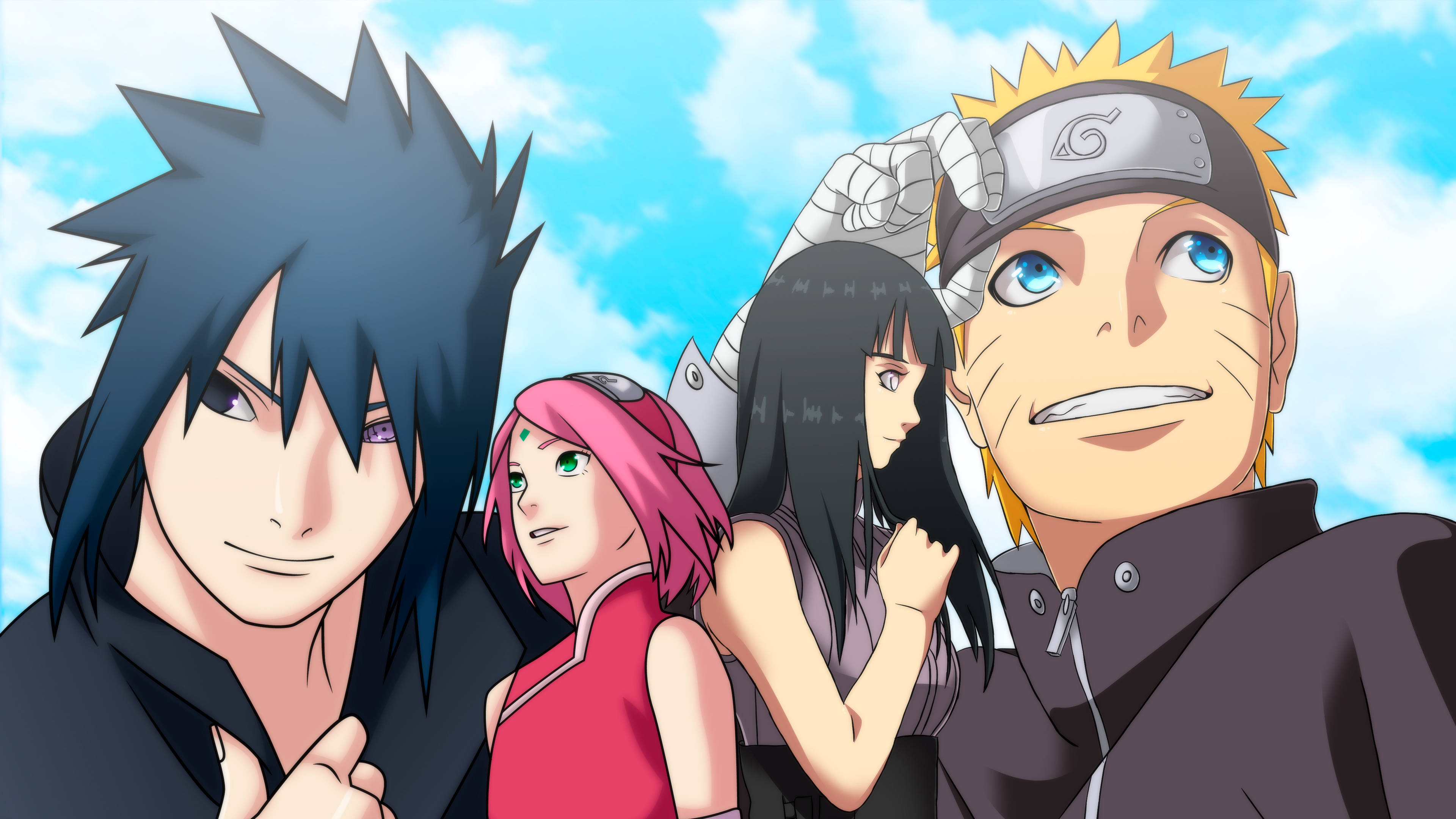 Naruto và Hinata cùng SasuSaku Hình nền