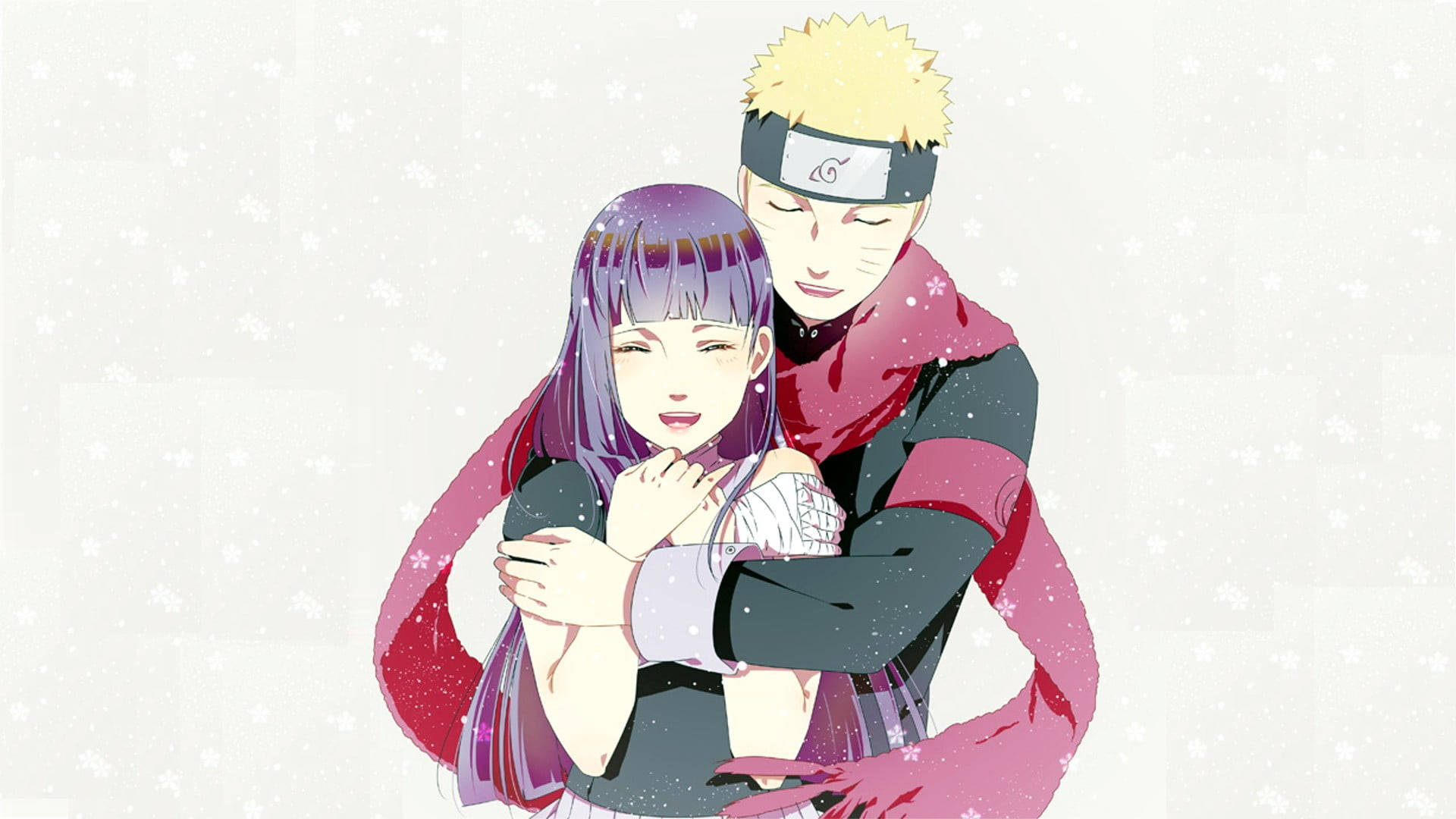 Naruto và Hinata trong chiếc khăn quàng đỏ Hình nền