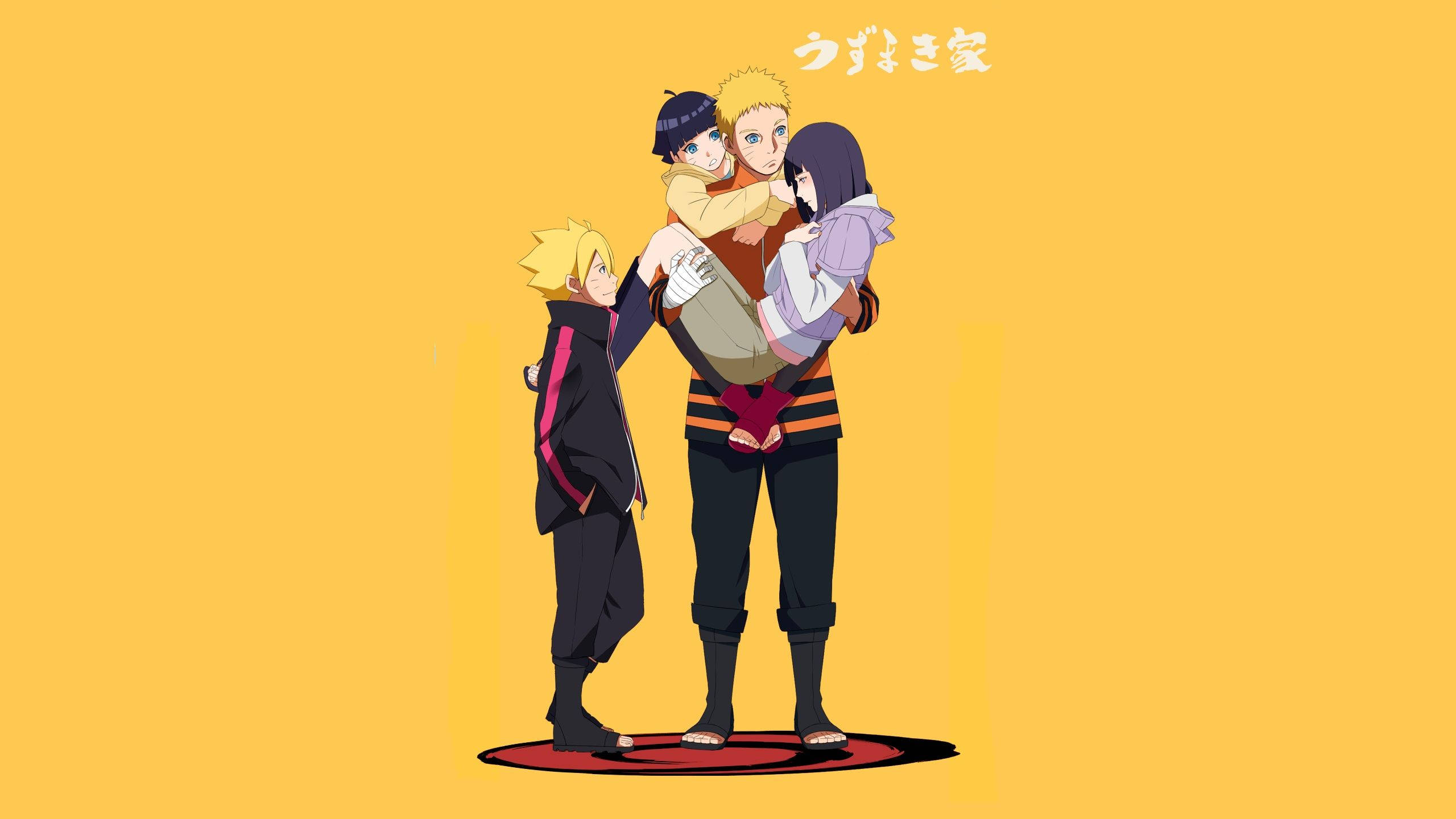 Naruto và Hinata Gia Đình Yêu Thương Hình nền