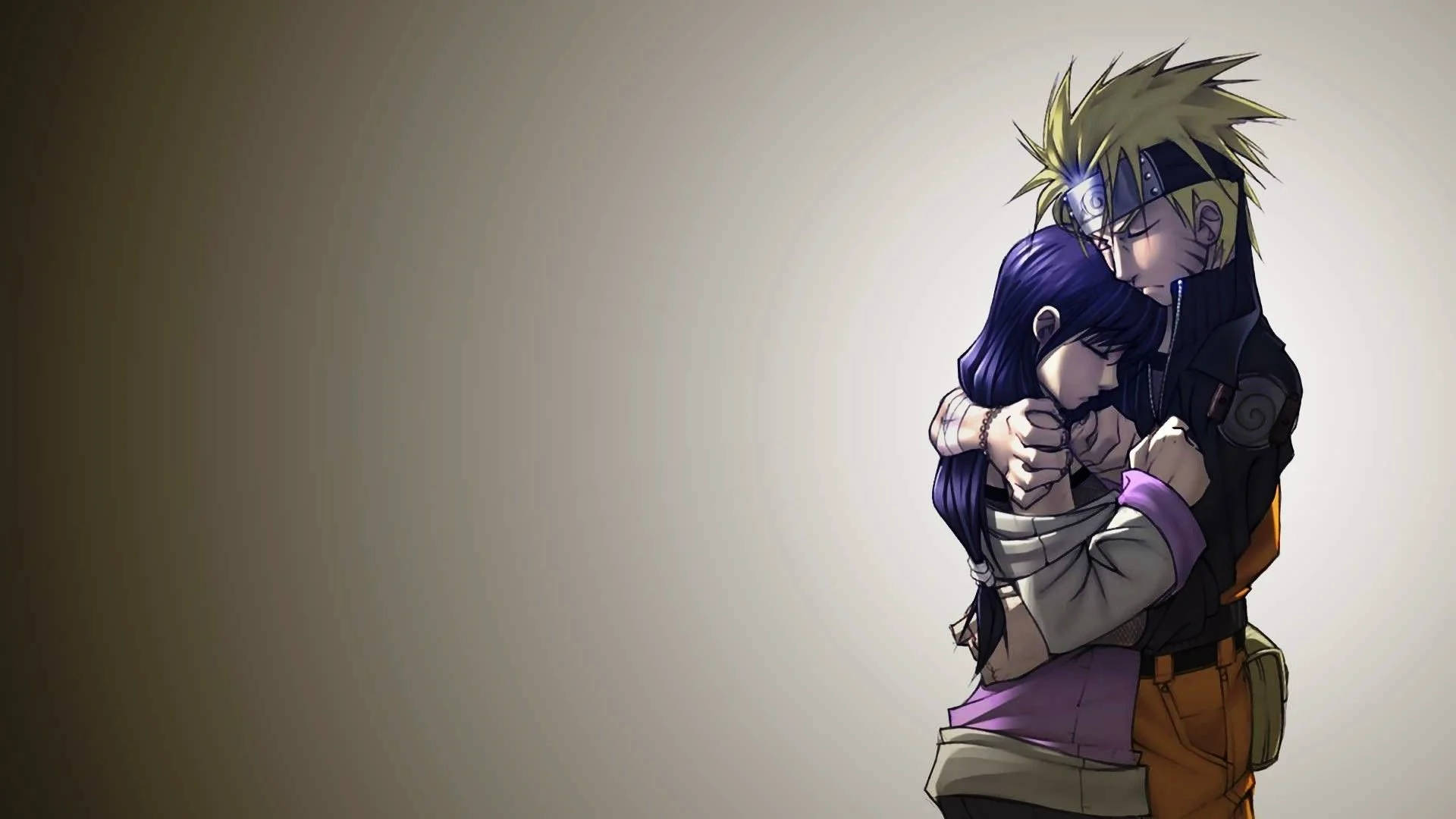 Naruto và Hinata ôm nhau trong anime Hình nền