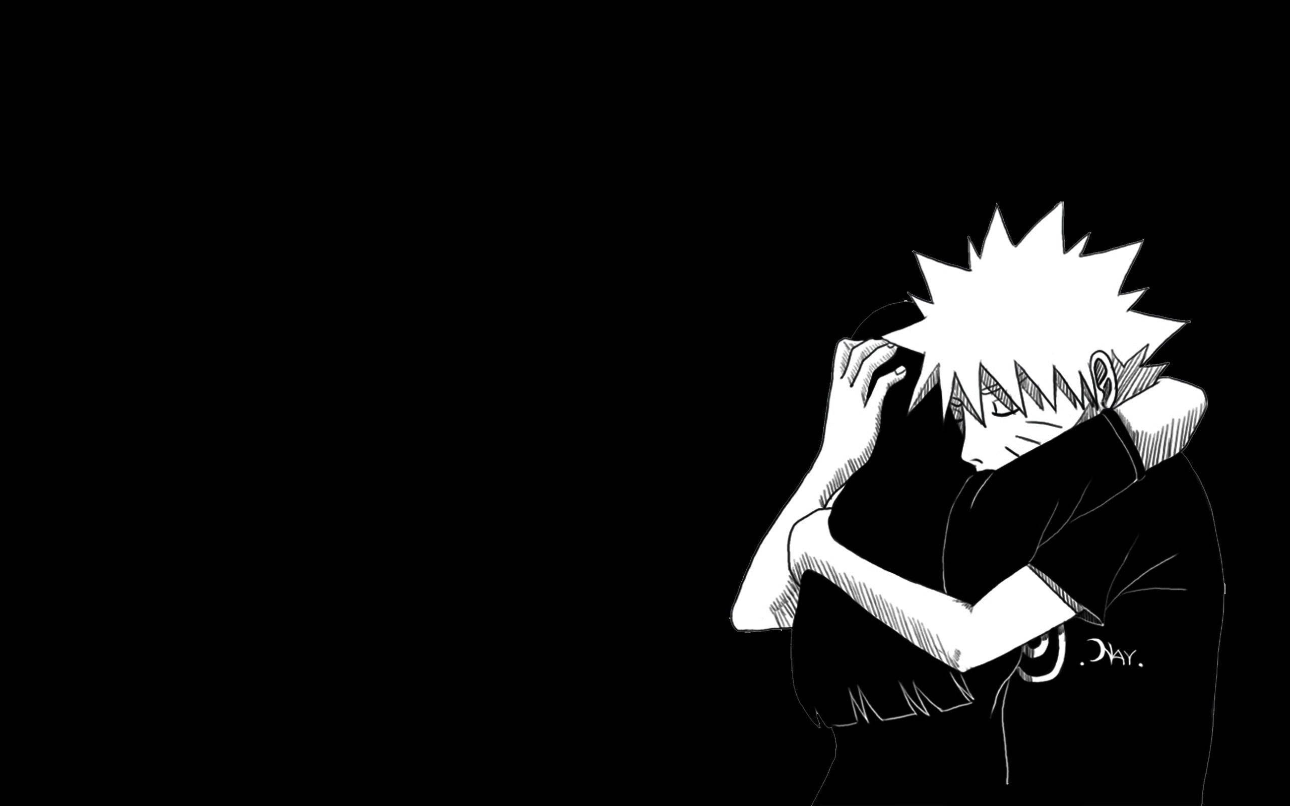 Naruto và Hinata Trắng Đen Hình nền