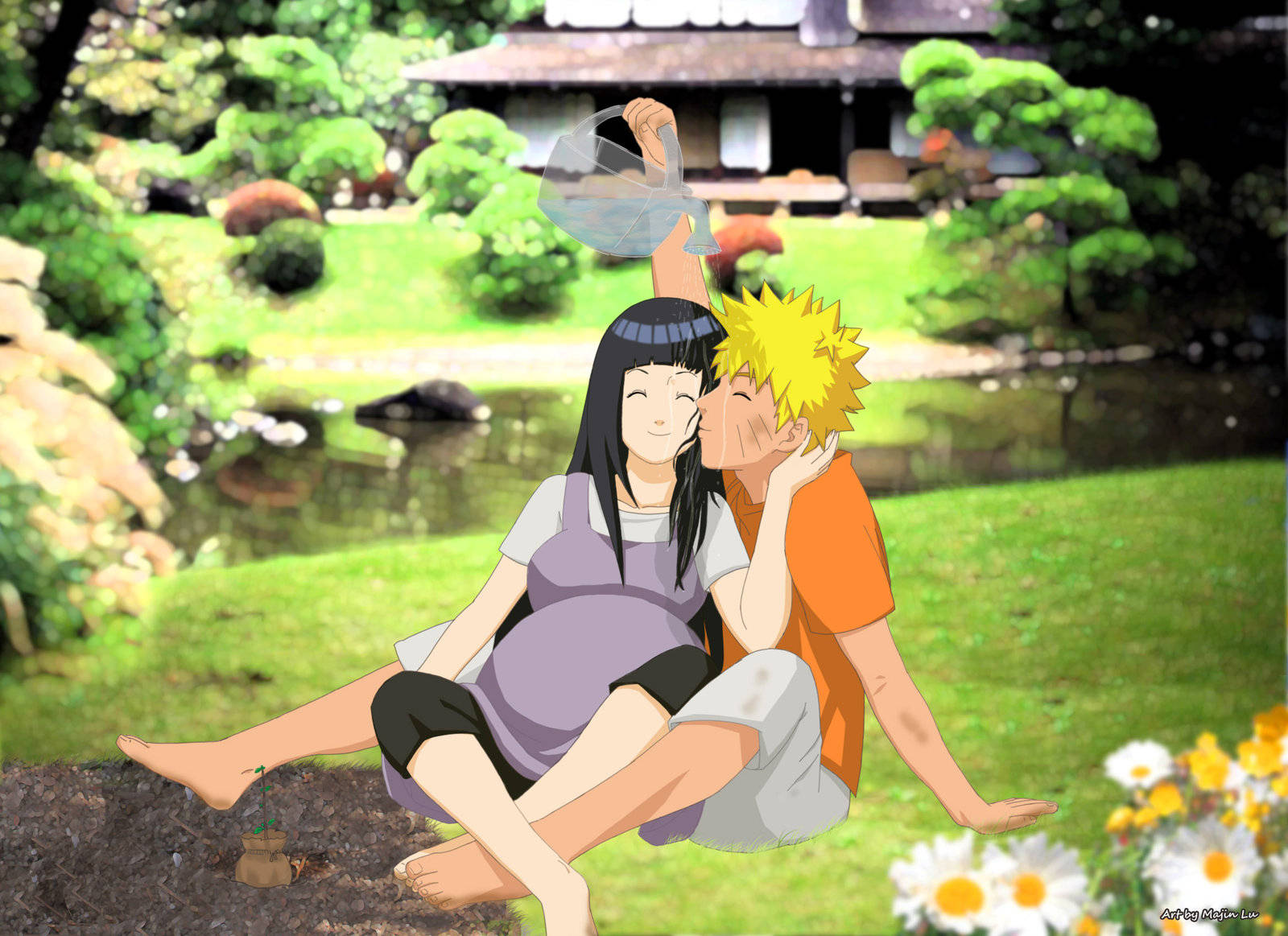 Naruto và Hinata mang thai Hình nền