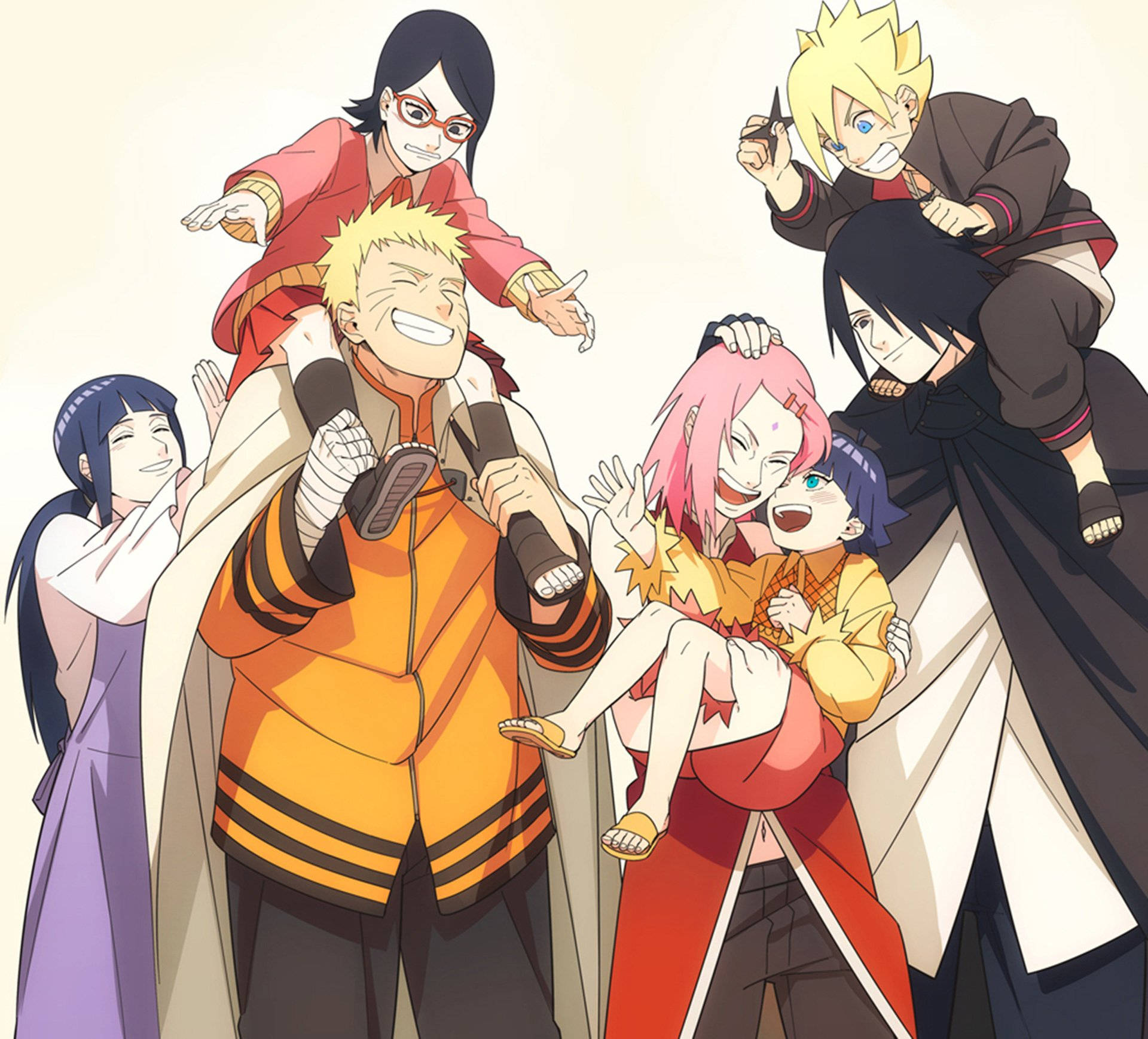 Naruto và Hinata cùng Sakura và Sasuke Hình nền
