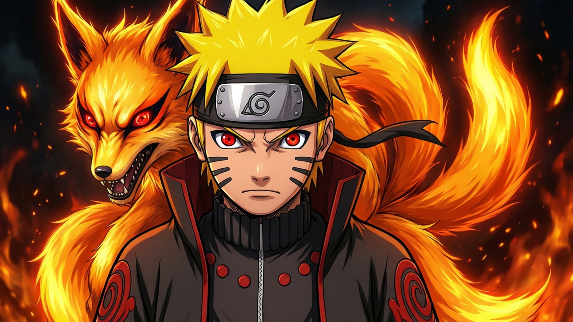 Naruto và Kurama Cùng Nhau Hình nền
