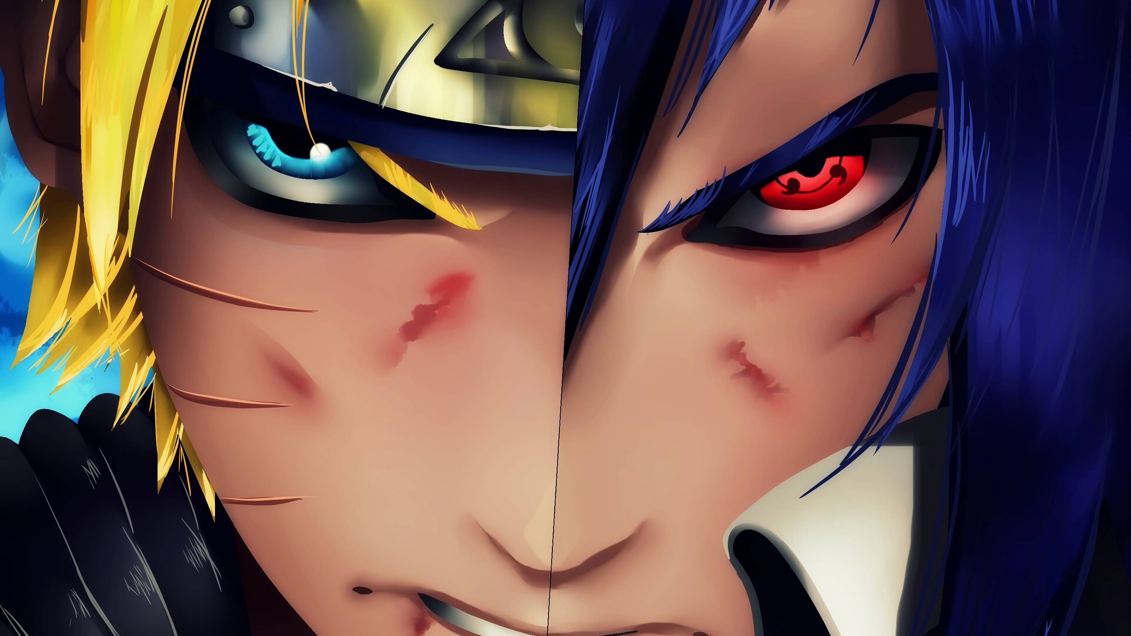 Naruto và Sasuke cận cảnh Hình nền
