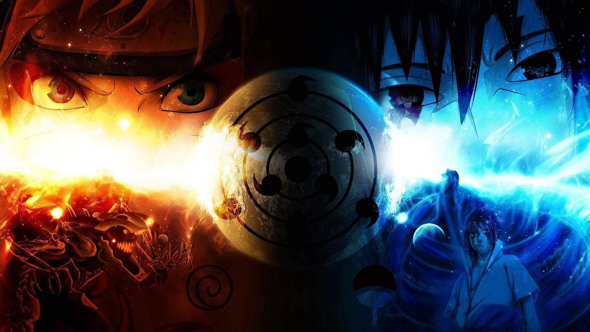 Naruto và Sasuke Ấn Tượng Với Sharingan Hình nền